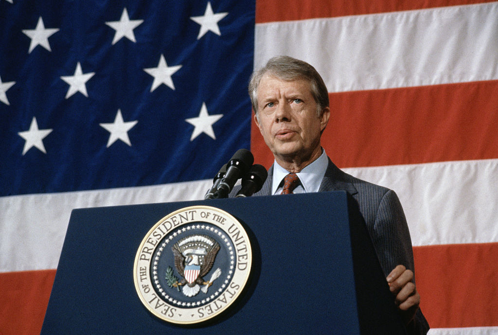 President Jimmy Carter Addresses Town Meeting