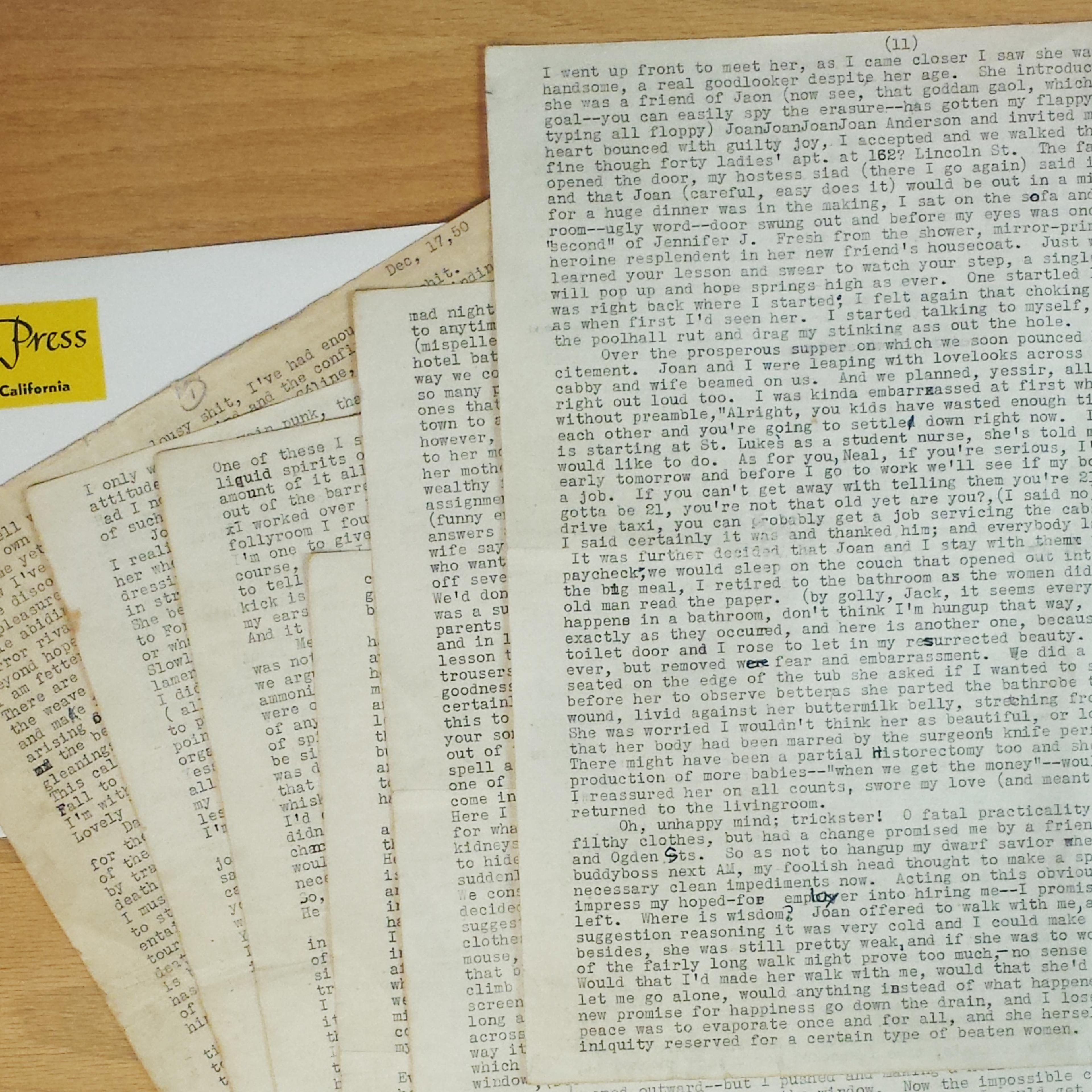 The "Joan Anderson letter," written from Neal Cassady to Jack Kerouac, is displayed in its entirety for the first time since being discovered, at the Beat Museum in San Francisco on Dec. 1, 2014.