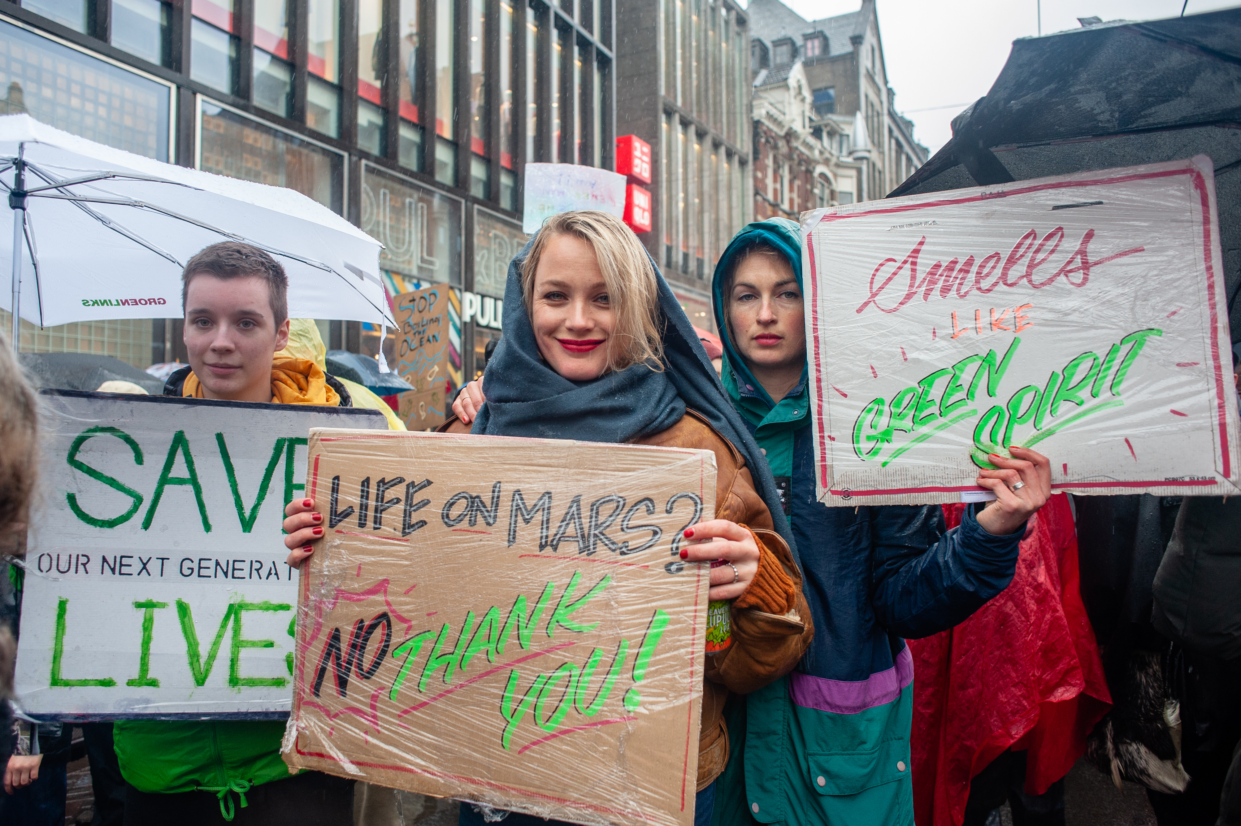 Protest Against Climate March In Amsterdam