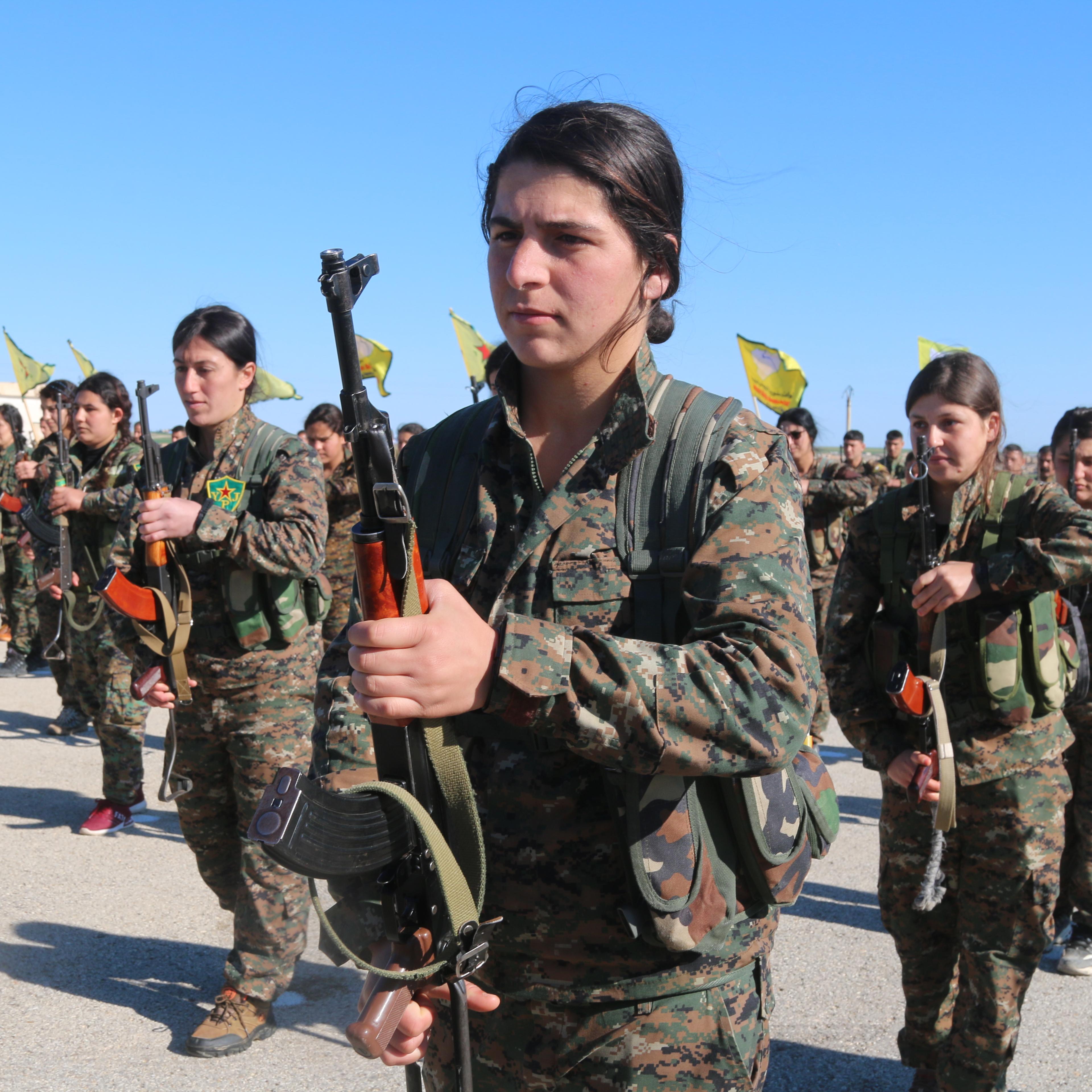 Members of the Women's Protection Units in northeast Syria, July 2018