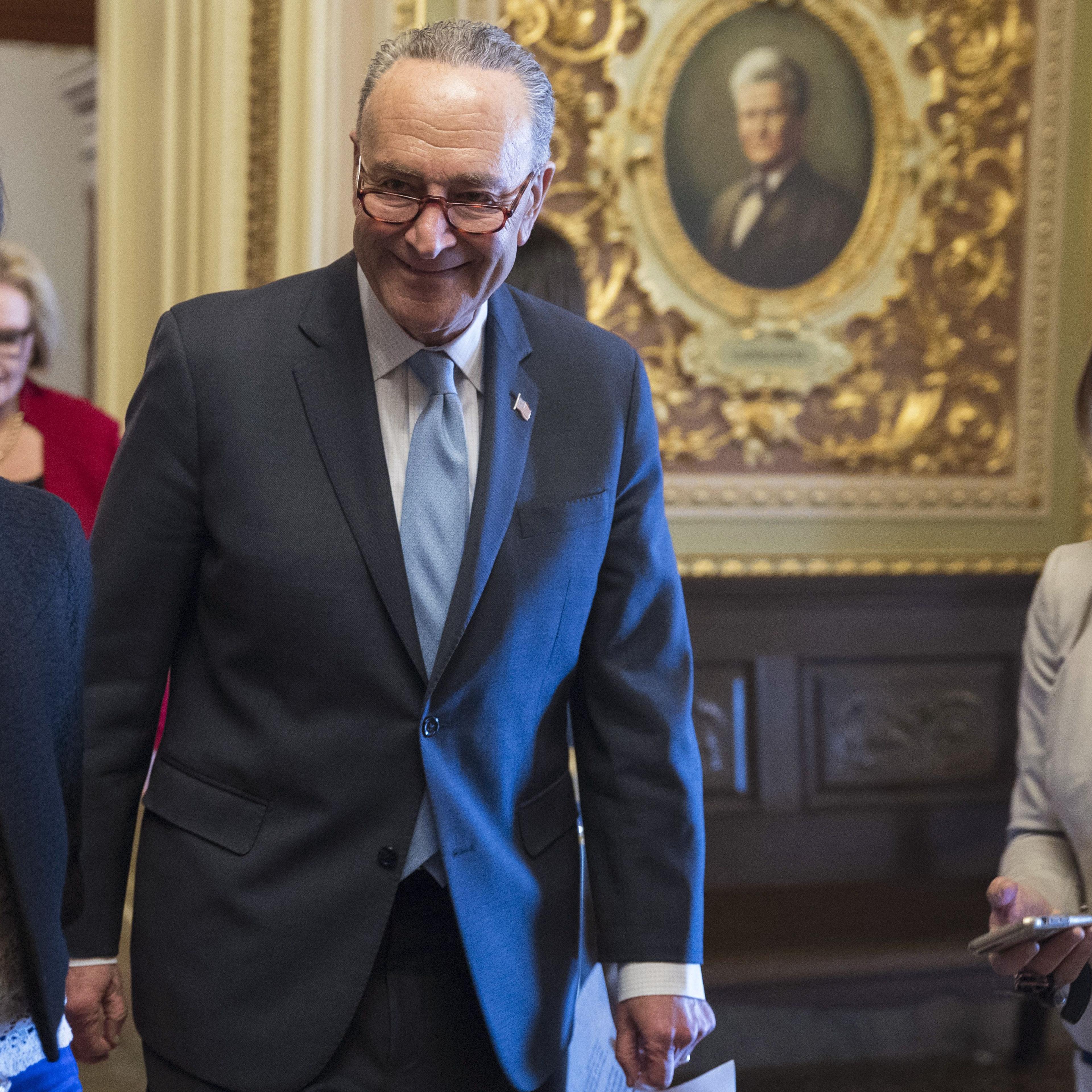 Negotiations continue in the Senate to resolve the government shutdown, Washington, USA - 22 Jan 2018