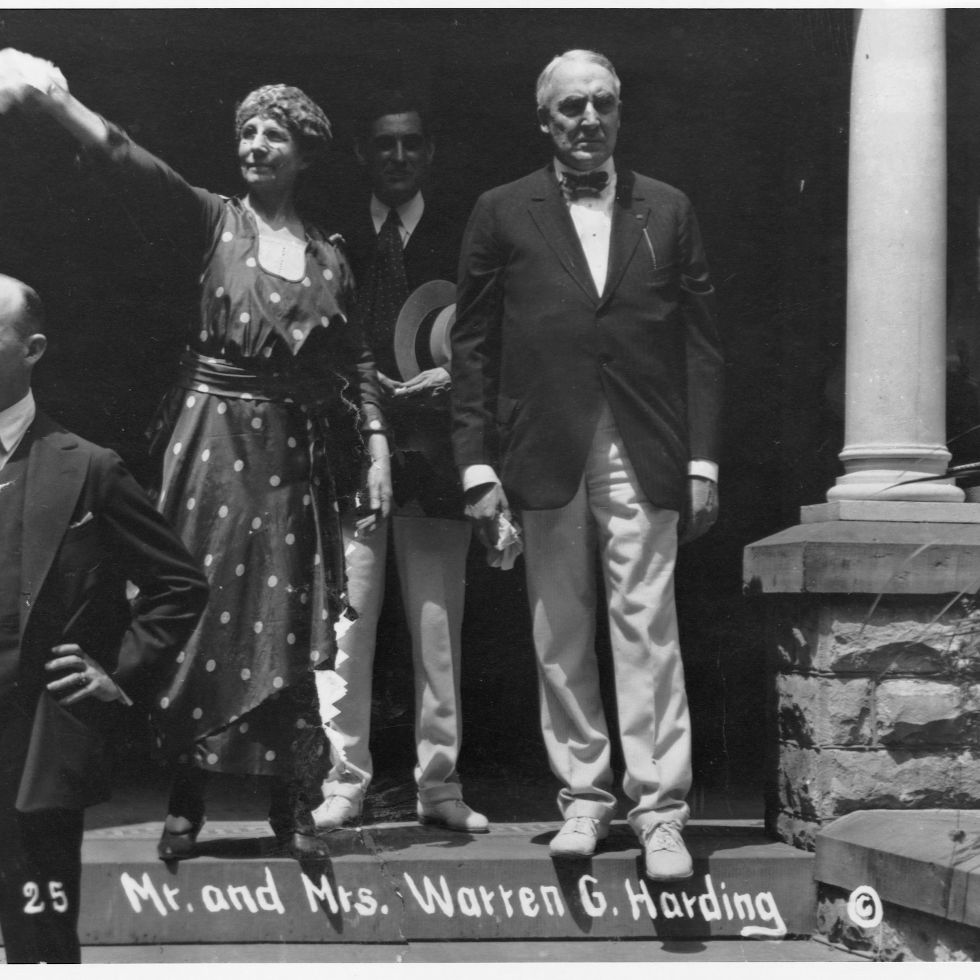 Harding on Front Porch
