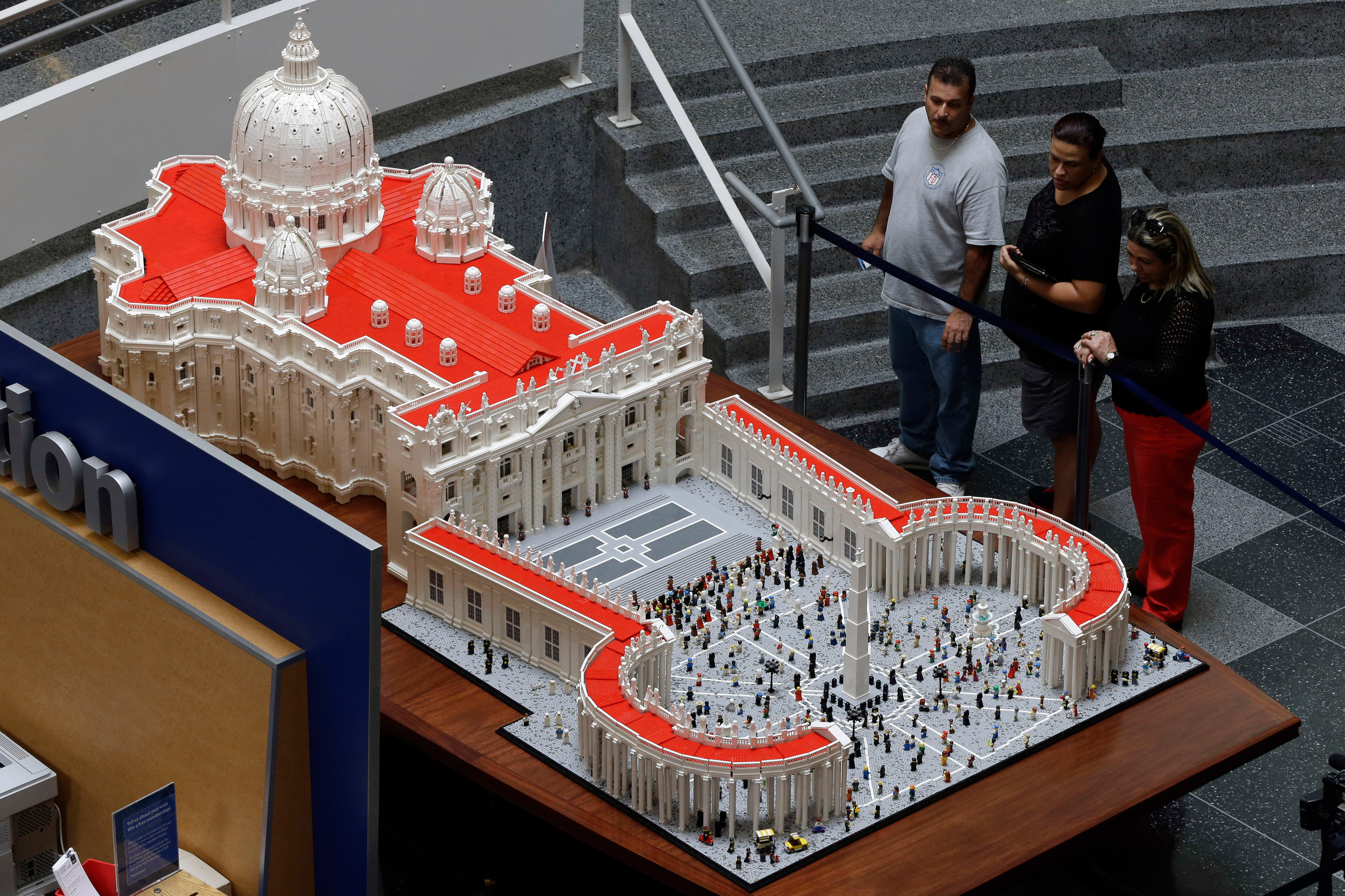 LEGO Vatican and Pope in Philadelphia at Franklin Institute