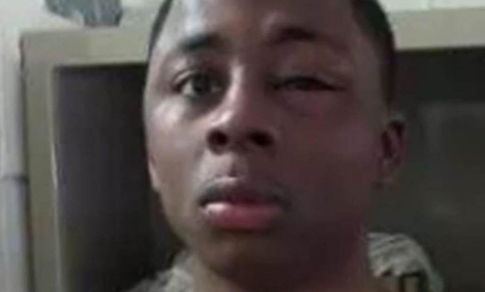 This photo was allegedly taken inside a Georgia correctional facility and posted on Facebook. The aunt of the man shown in the picture, Cortez Berry, said the family got a phone call when it turned up on the social media site. She sent a screenshot to NBC News. Berry was 17 at the time the photo was taken.