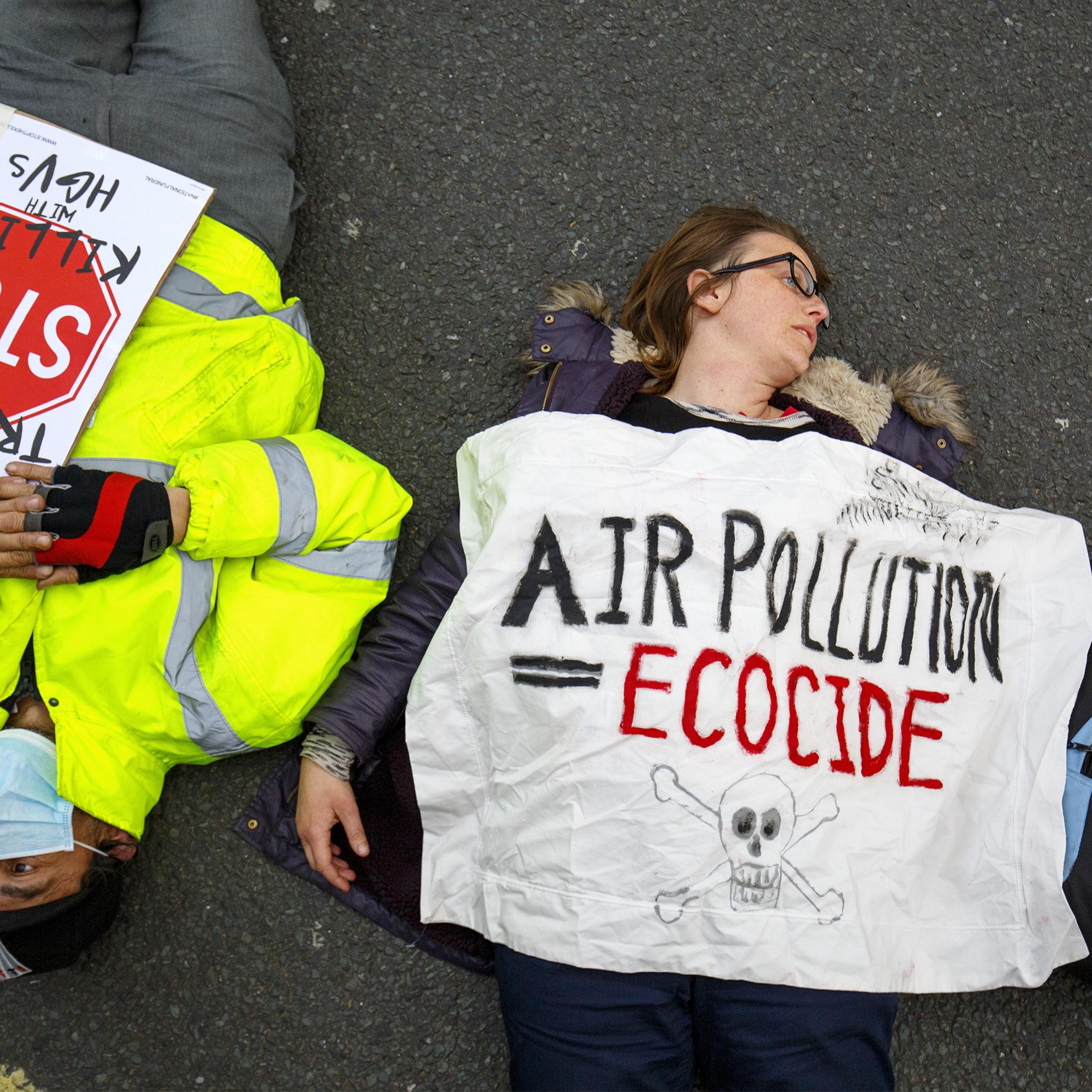 air pollution protest london