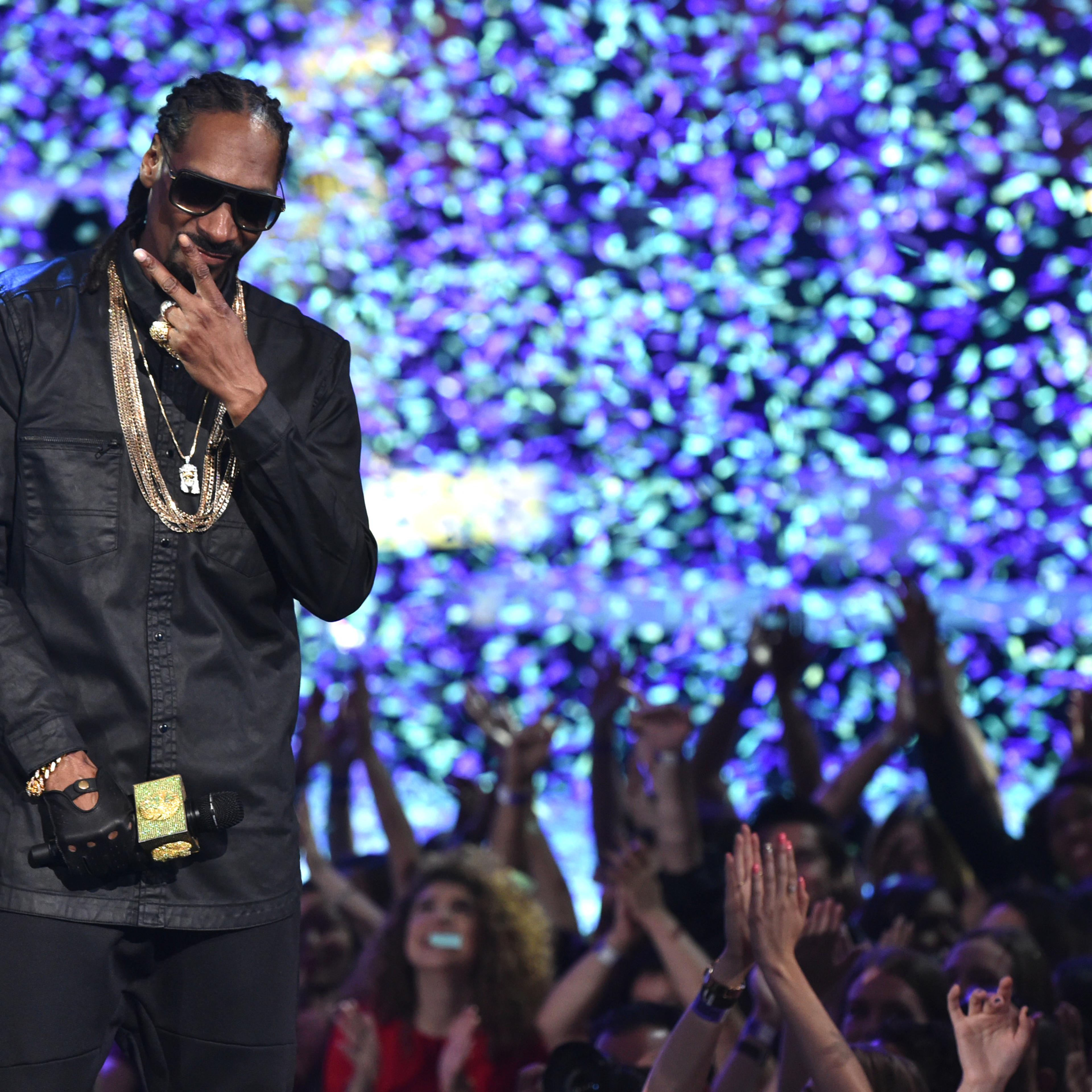 Snoop Dogg performs on stage at the iHeartRadio Music Awards at The Shrine Auditorium on Sunday, March 29, 2015, in Los Angeles.