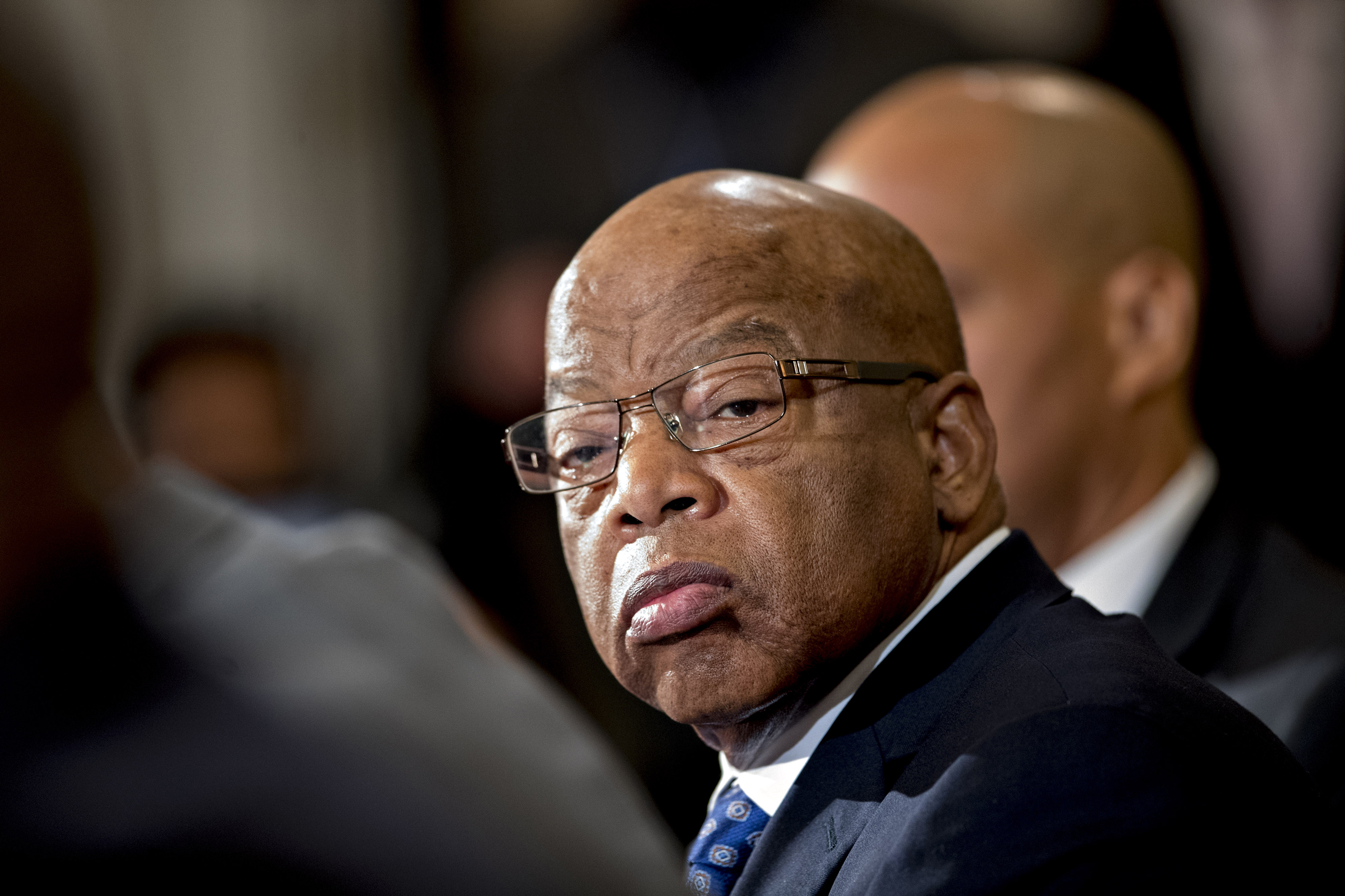 Representative John Lewis, a Democrat from Georgia, listens during a Senate Judiciary Committee confirmation hearing for Senator Jeff Sessions, a Republican from Alabama and attorney general nominee for U.S. President-elect Donald Trump, not pictured, in
