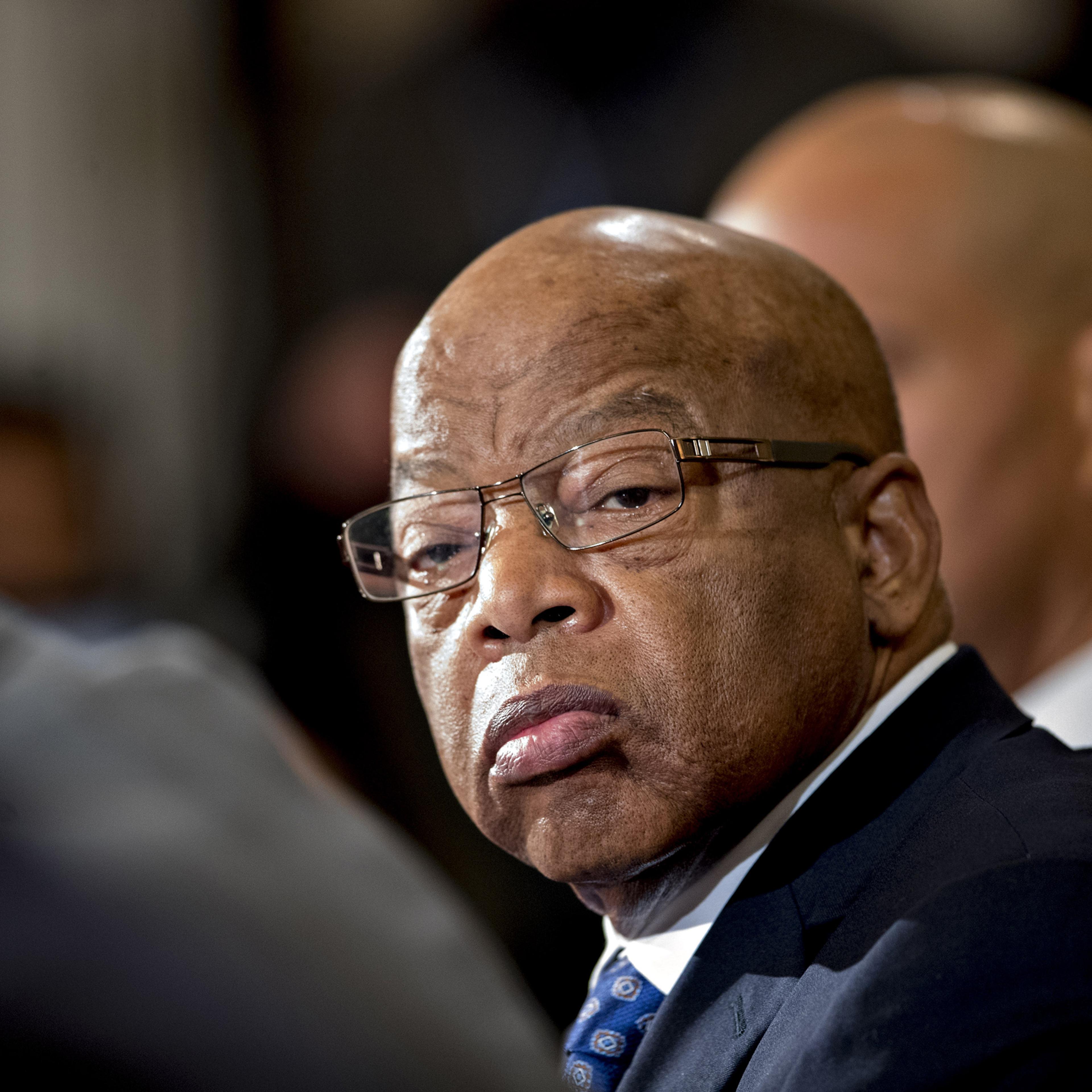 Representative John Lewis, a Democrat from Georgia, listens during a Senate Judiciary Committee confirmation hearing for Senator Jeff Sessions, a Republican from Alabama and attorney general nominee for U.S. President-elect Donald Trump, not pictured, in