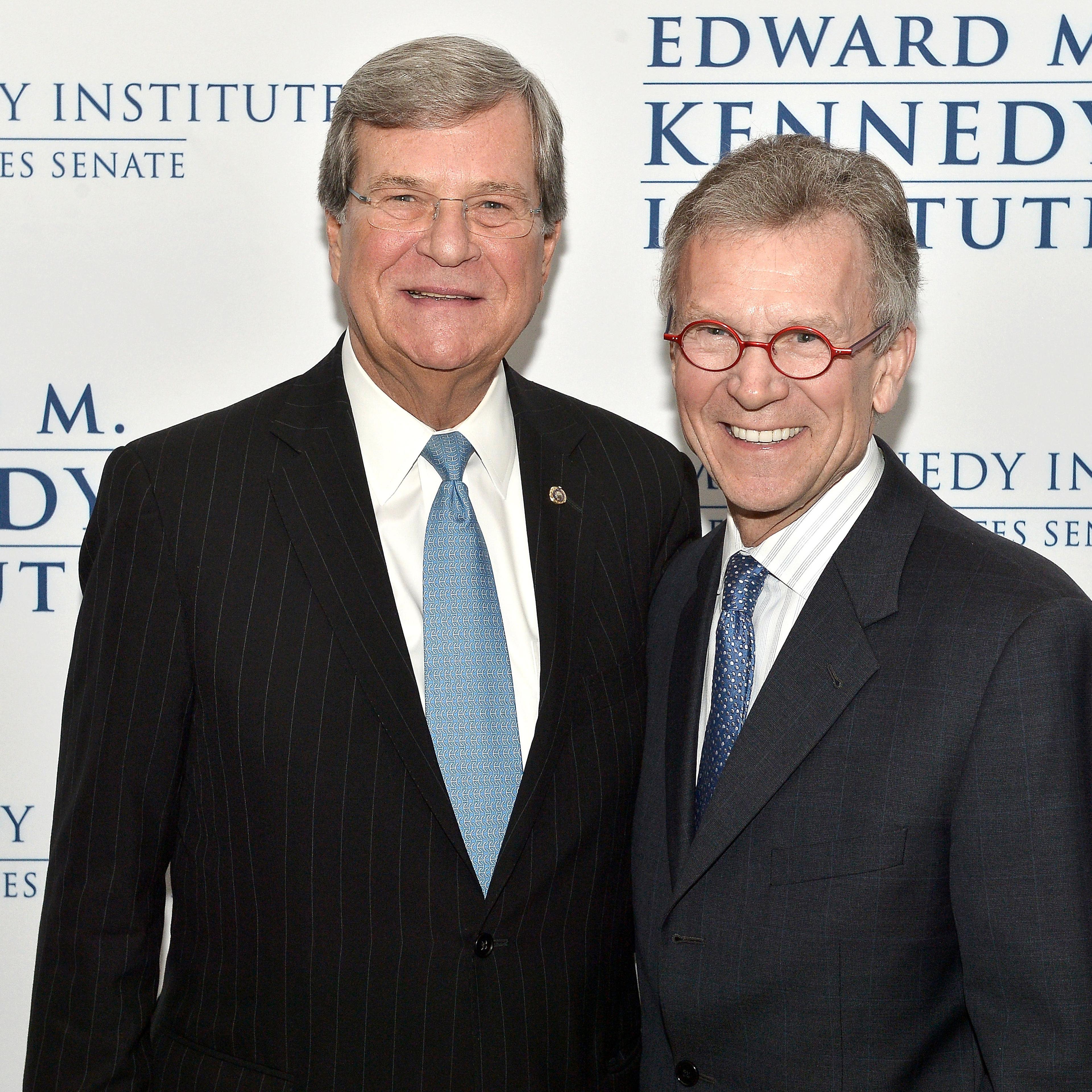 Senators Trent Lott and Tom Daschle attend the Edward M. Kennedy Institute for the U.S. Senate Opening Night Gala and Dedication in Boston on March 29, 2015.