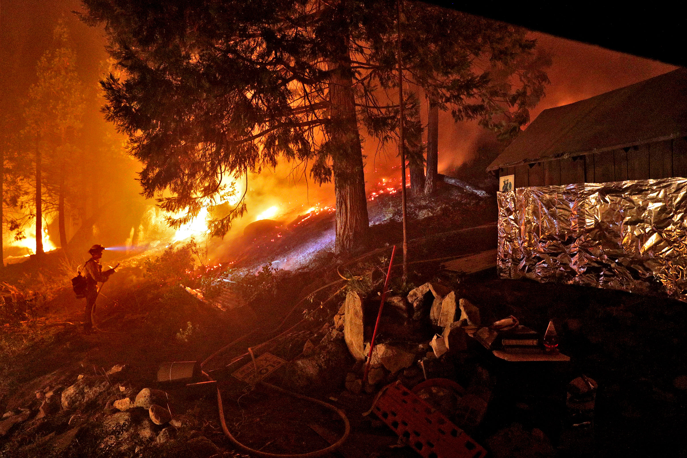 foil wrap wildfires