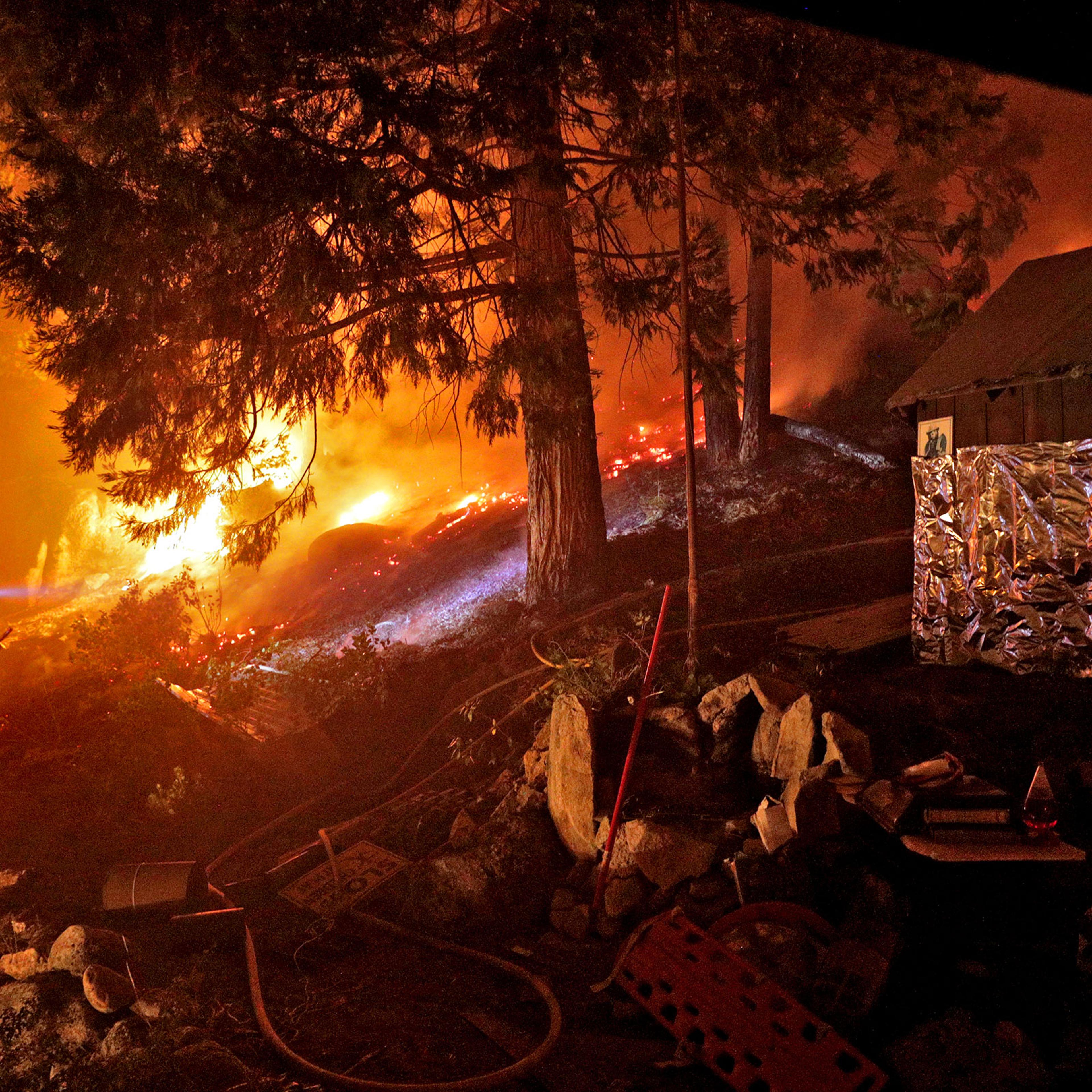 foil wrap wildfires