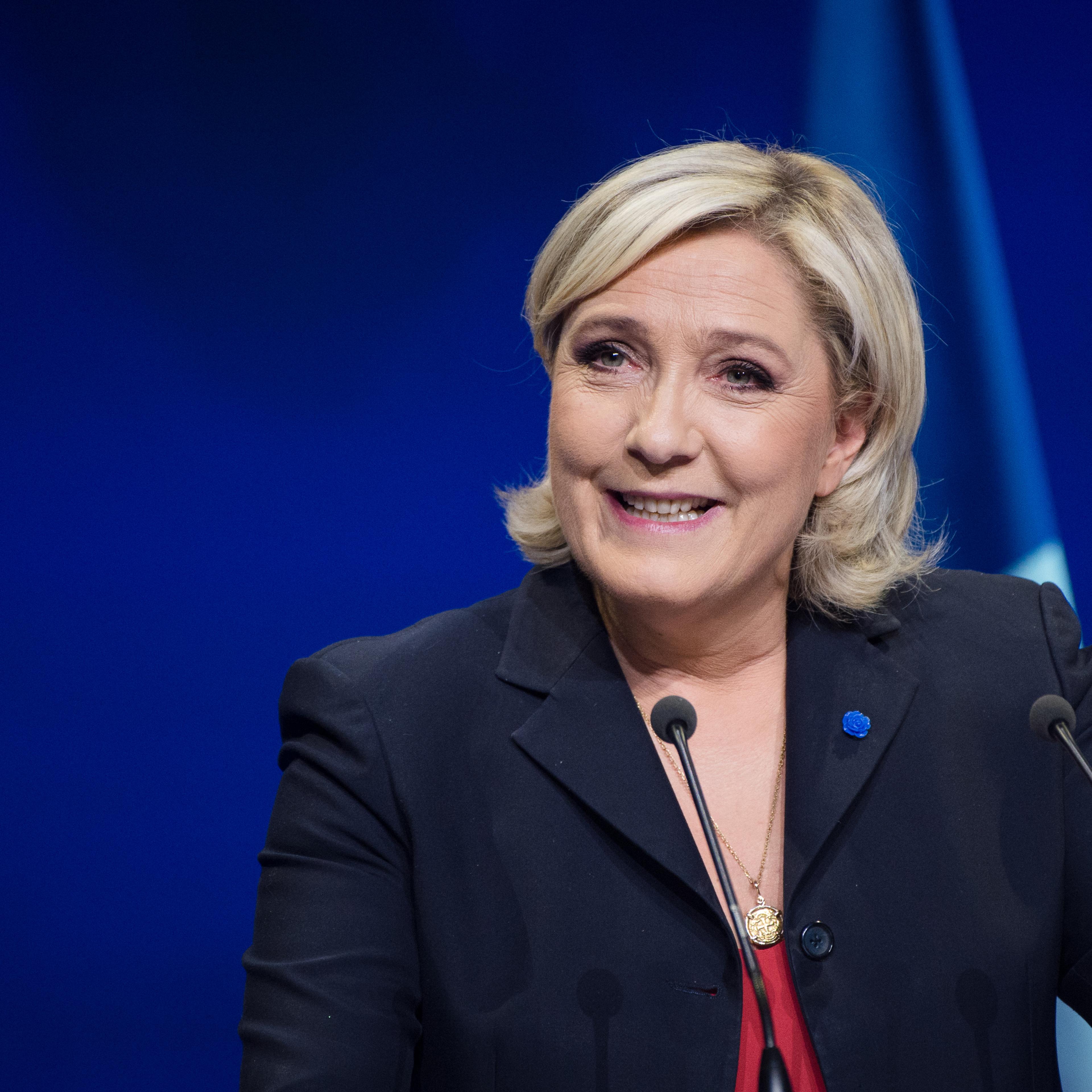 French Presidential Candidate Marine Le Pen Holds A Rally Meeting In Marseille
