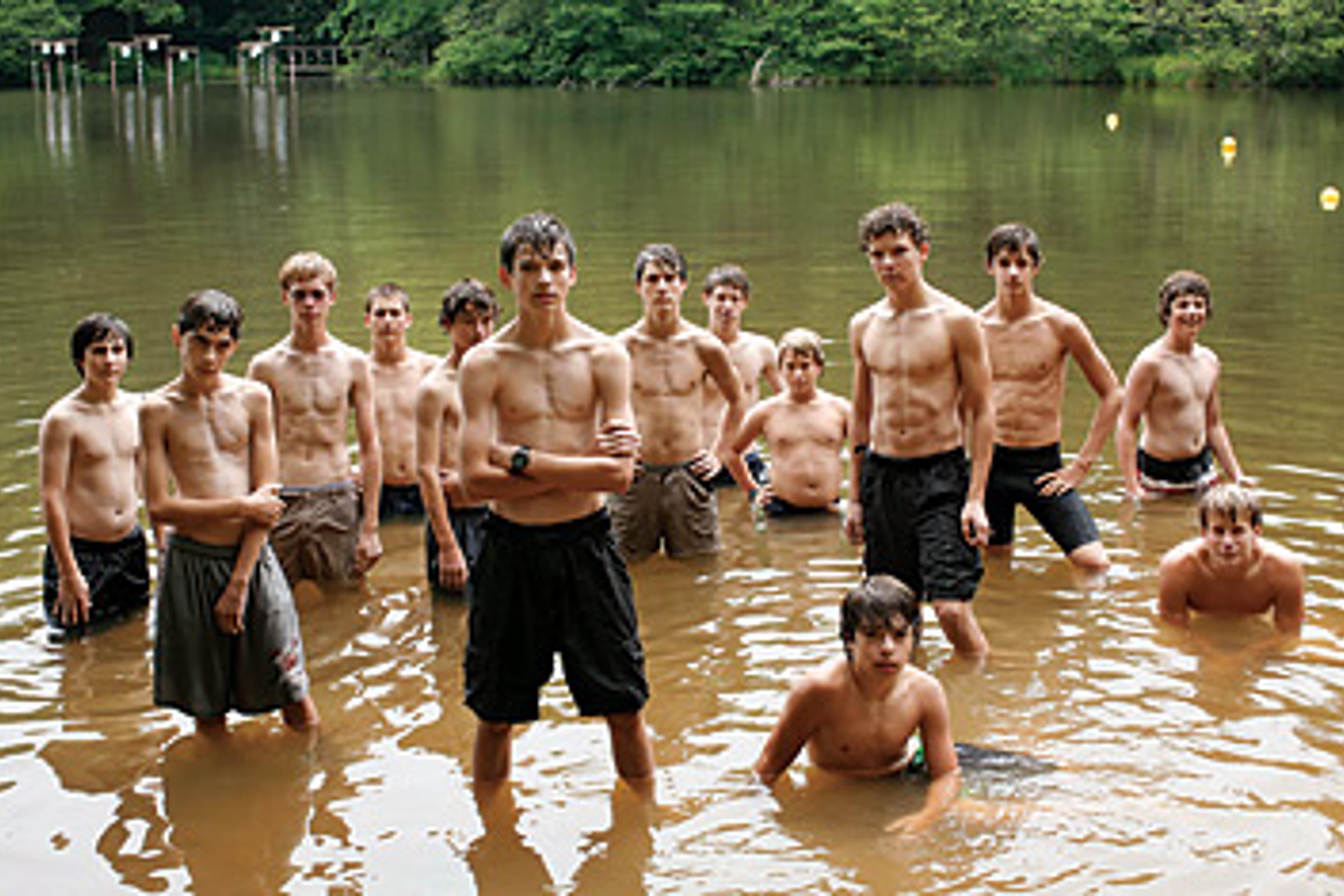 Campers at Falling Creek Camp, set in a secluded mountaintop cove near the town of Tuxedo in Western North Carolina's Blue Ridge Mountains. Falling Creek's 150-acre campus is surrounded by hundreds of acres of privately owned lush forest and beautiful wilderness.