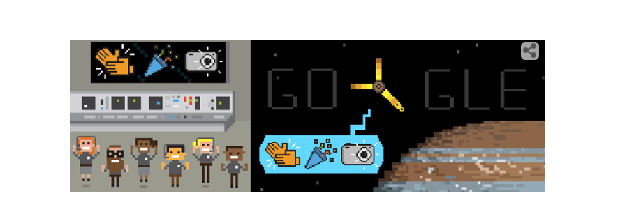 Google Doodle Juno Jupiter