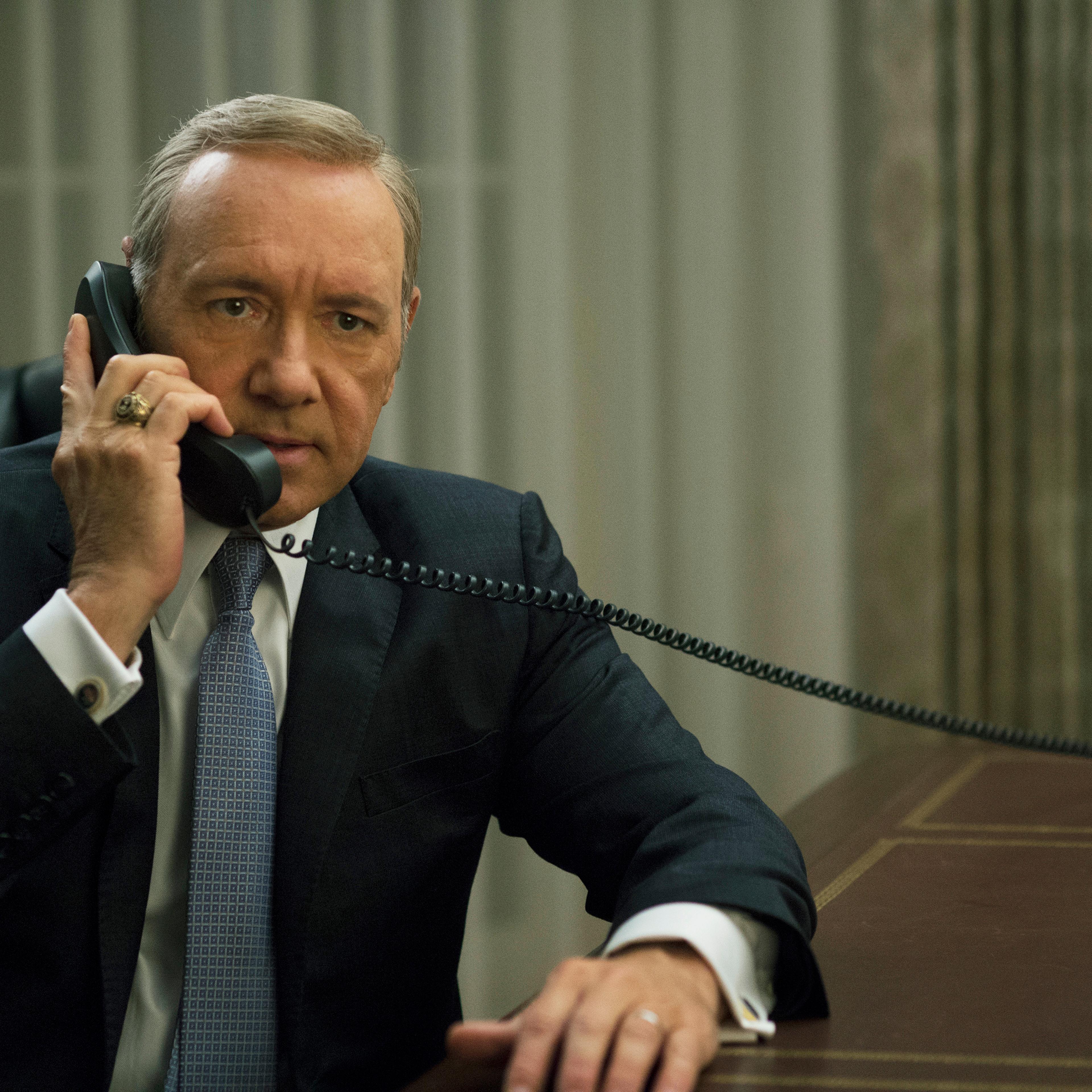 Kevin Spacey as Frank Underwood in House of Cards, 2014.