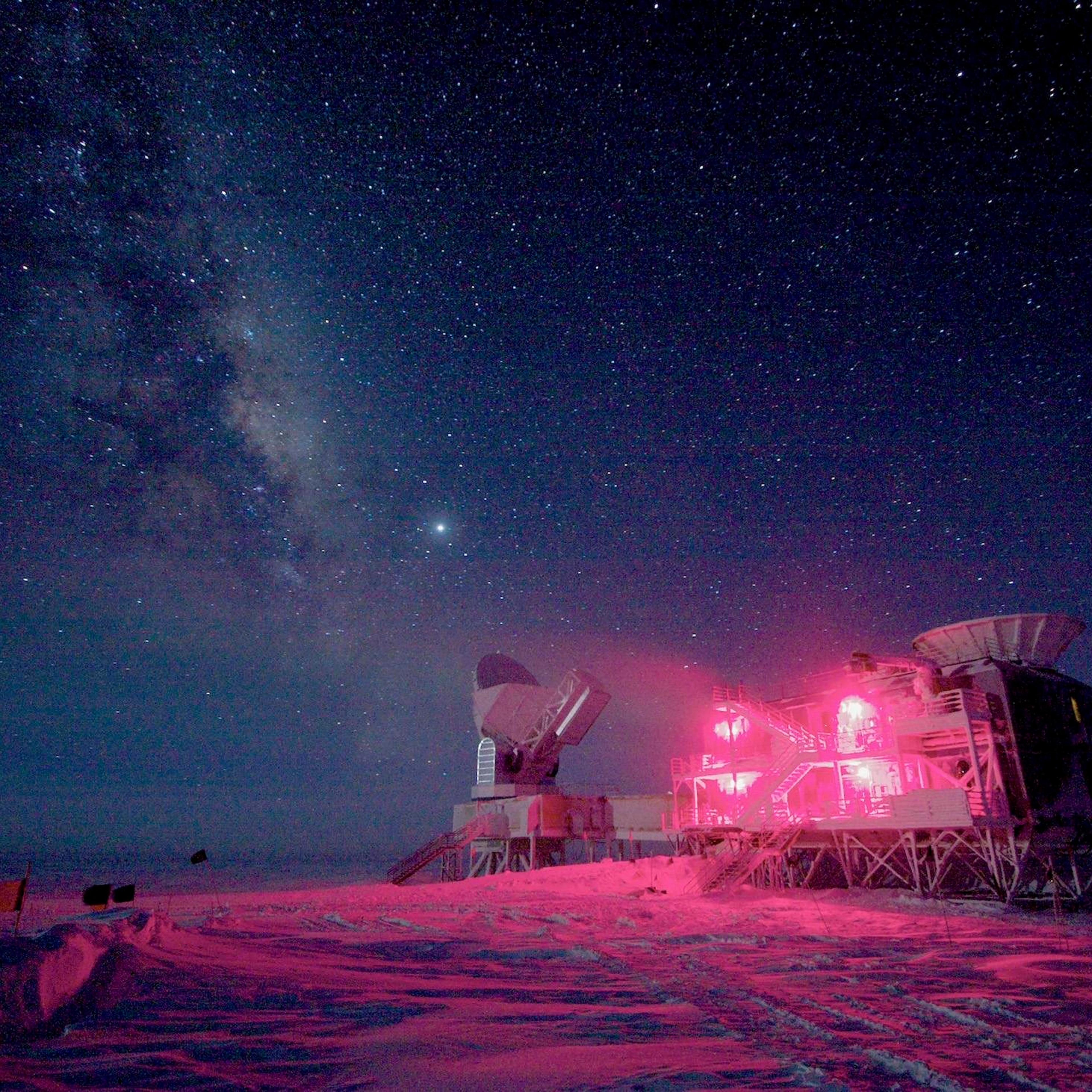 Big Bang, The South Pole Telescope and the BICEP Telescope at Amundsen-Scott South Pole Station