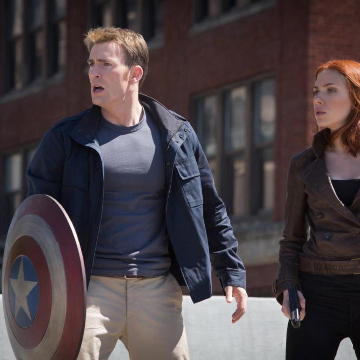 Chris Evans and Scarlett Johansson in 'CAPTAIN AMERICA: THE WINTER SOLDIER.'