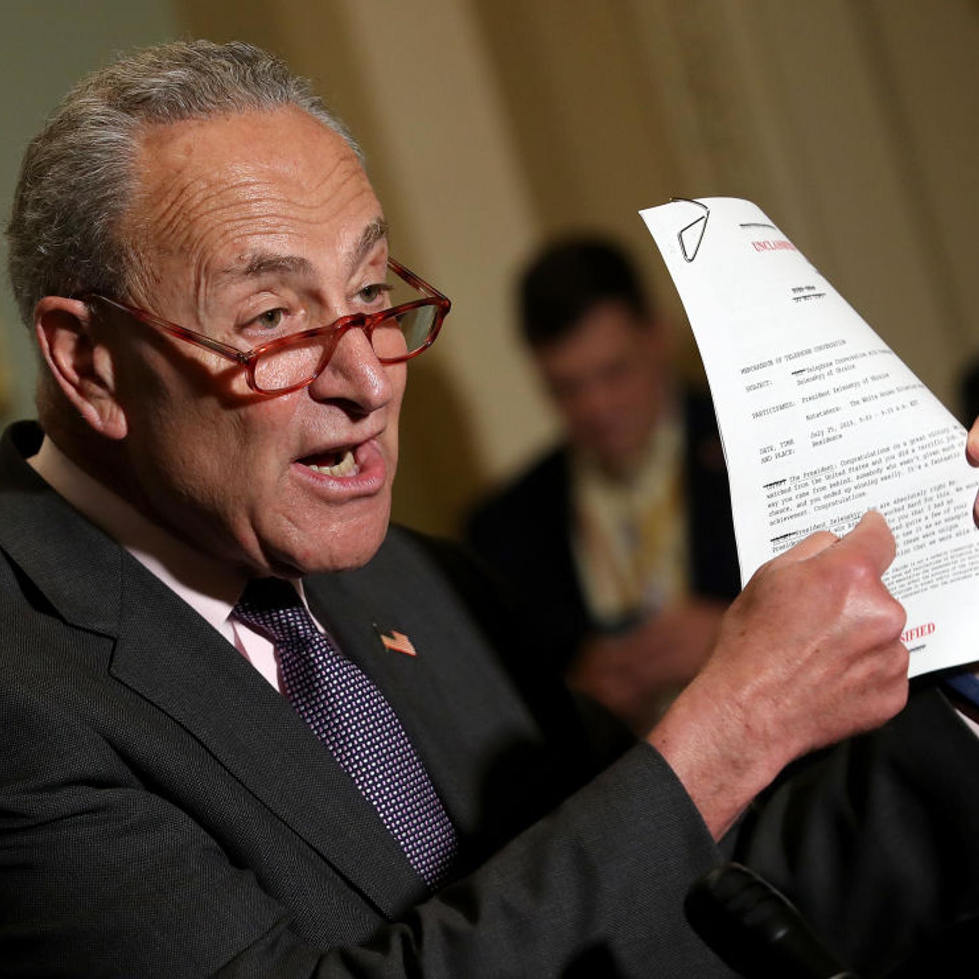 Senate Minority Leader Chuck Schumer (D-NY) Speaks On The House Impeachment Inquiry