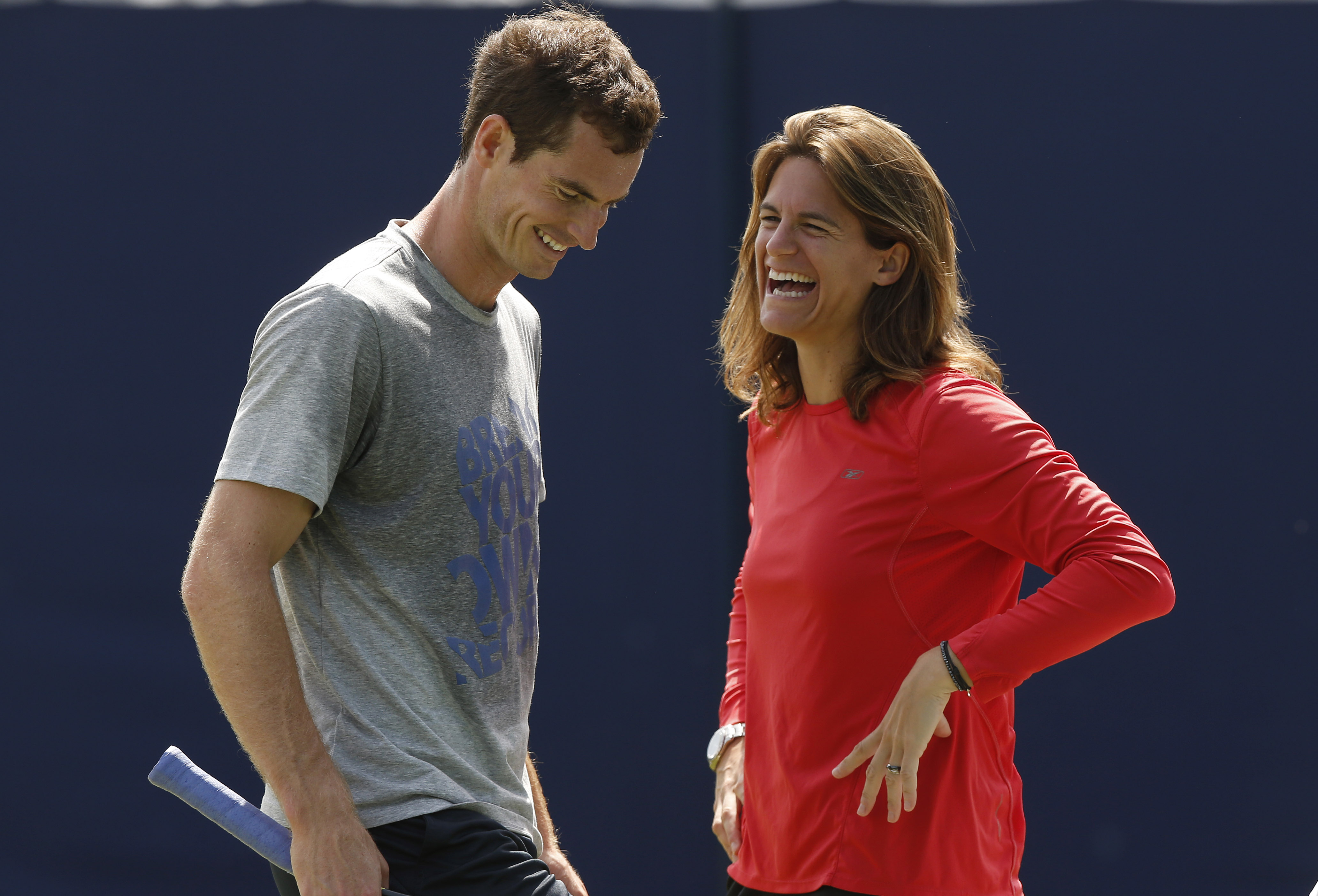 Andy Murray, Amelie Mauresmo london britain tennis queens club