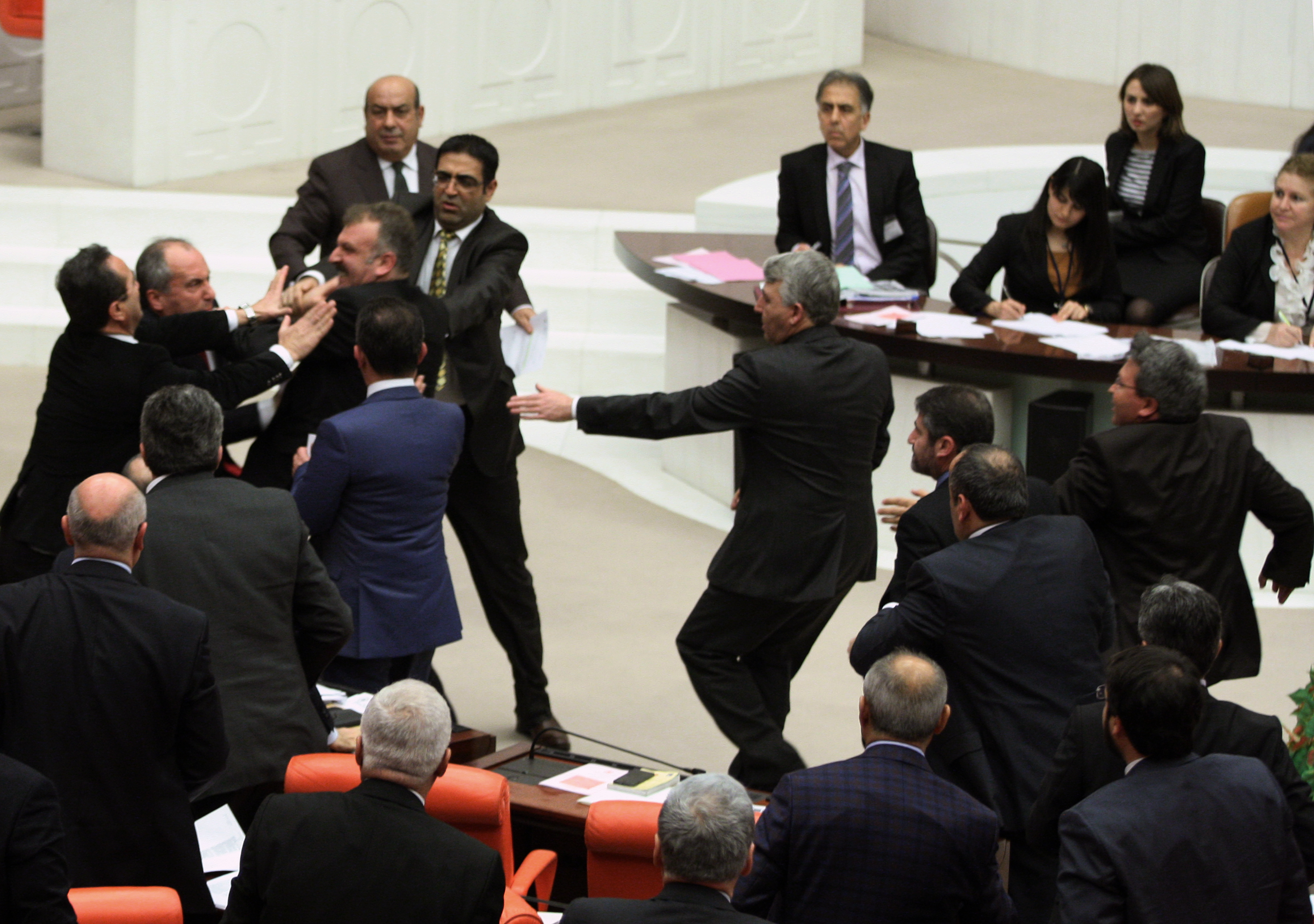 Turkey: Parliament Gets Into Fist-Fight Over Erdogan Corruption Probe