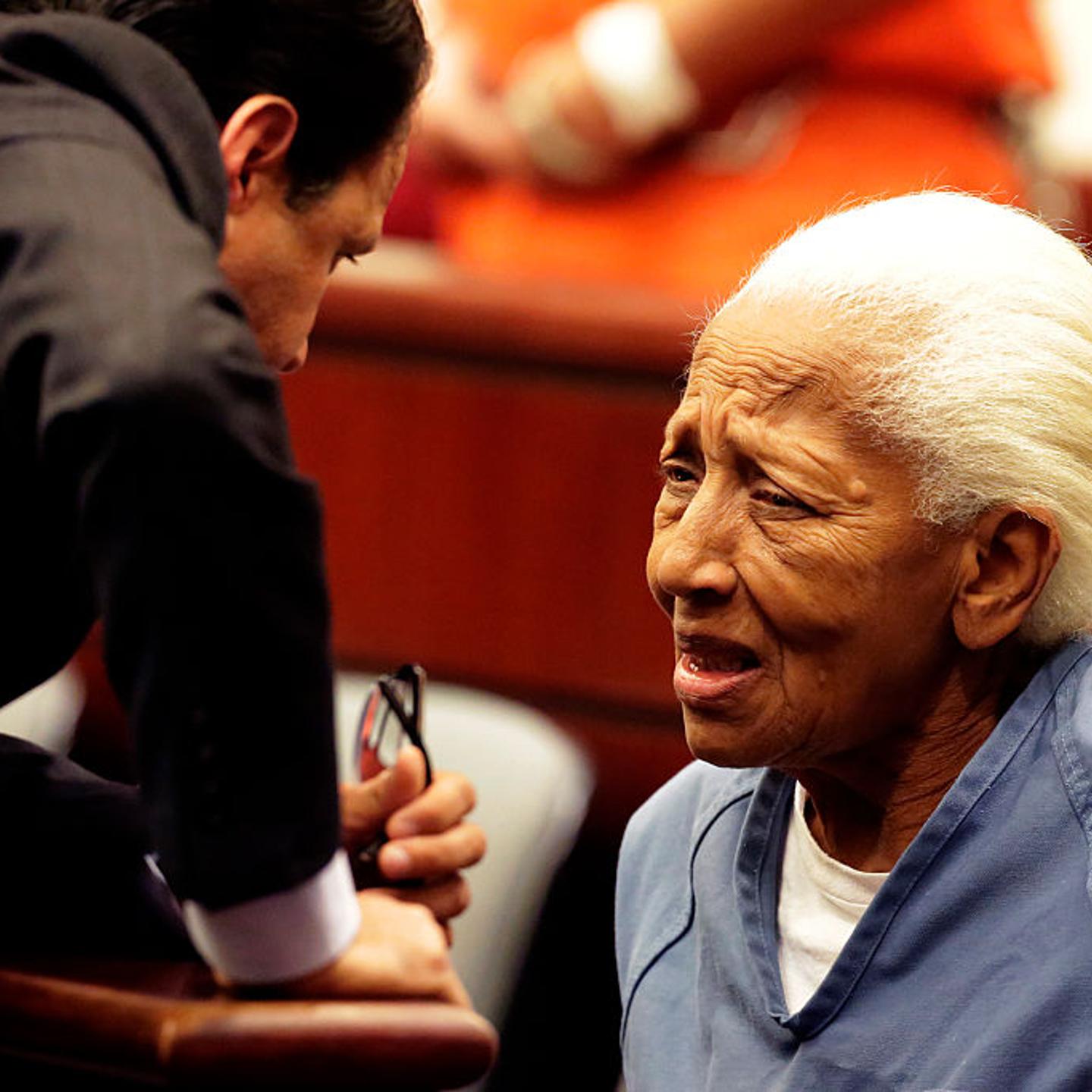 Doris Marie Payne, 83, right, talks her attorneys Gretchen Christina von Helms and Guadalupe Valenc