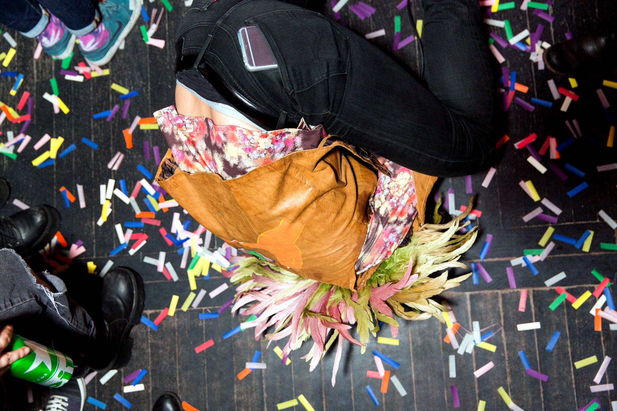 Confetti at a Bernie Sanders party at Flash Factory in New York on April 4, 2016.
