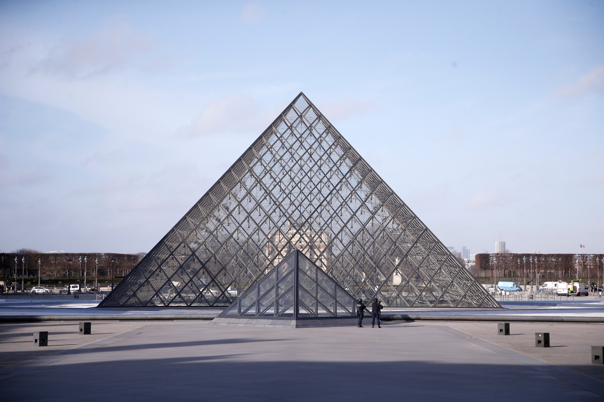 The Louvre Pyramid, one of I.M. Pei's greatest designs.
