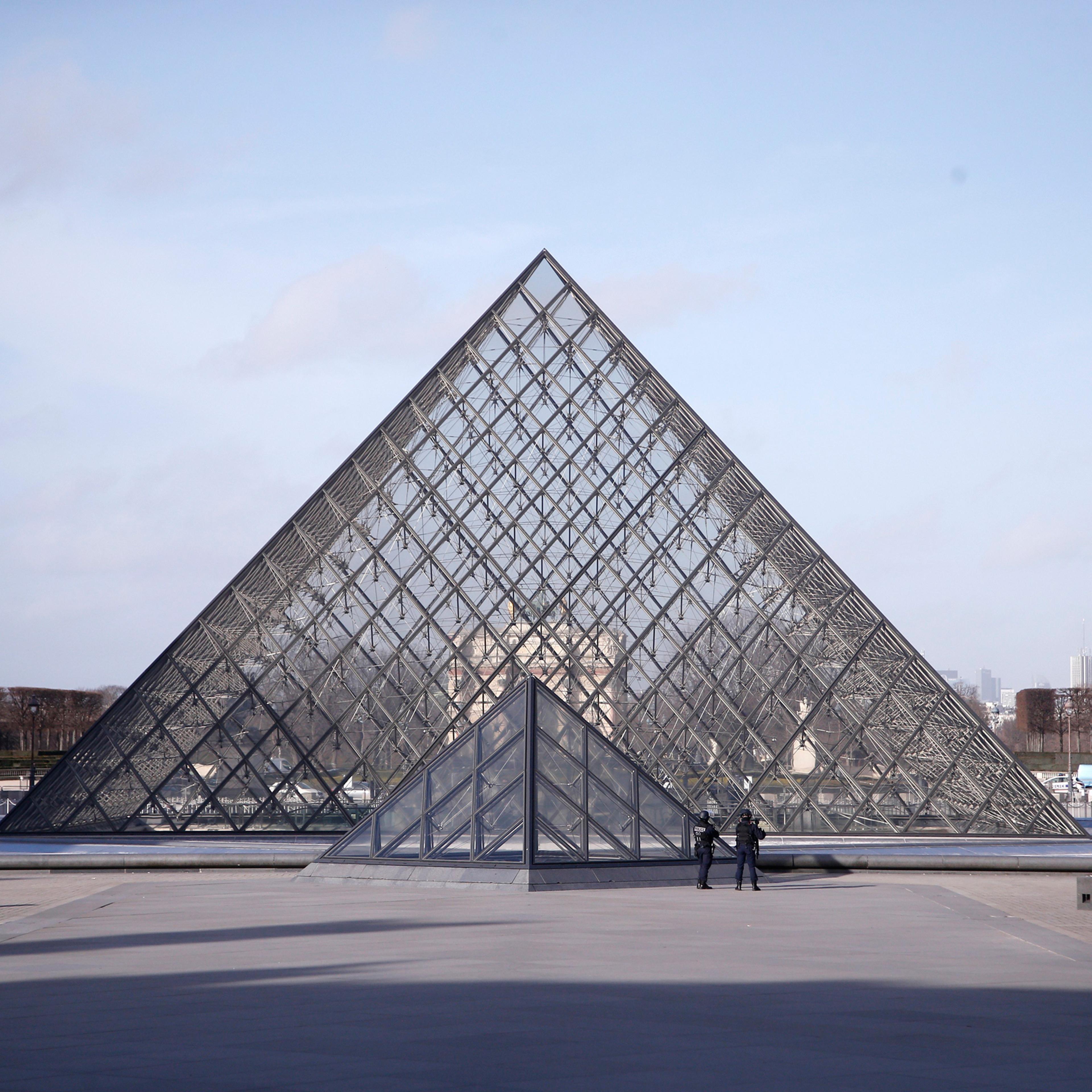 The Louvre Pyramid, one of I.M. Pei's greatest designs.