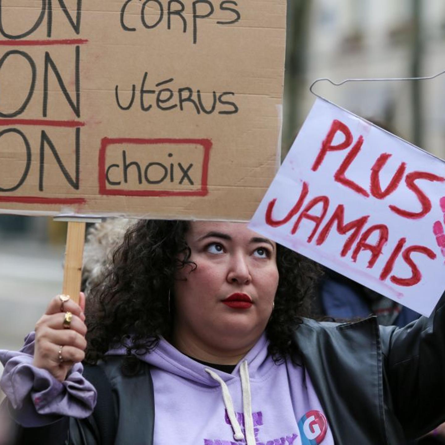 Pro And Anti Abortion Camps Protest In Paris