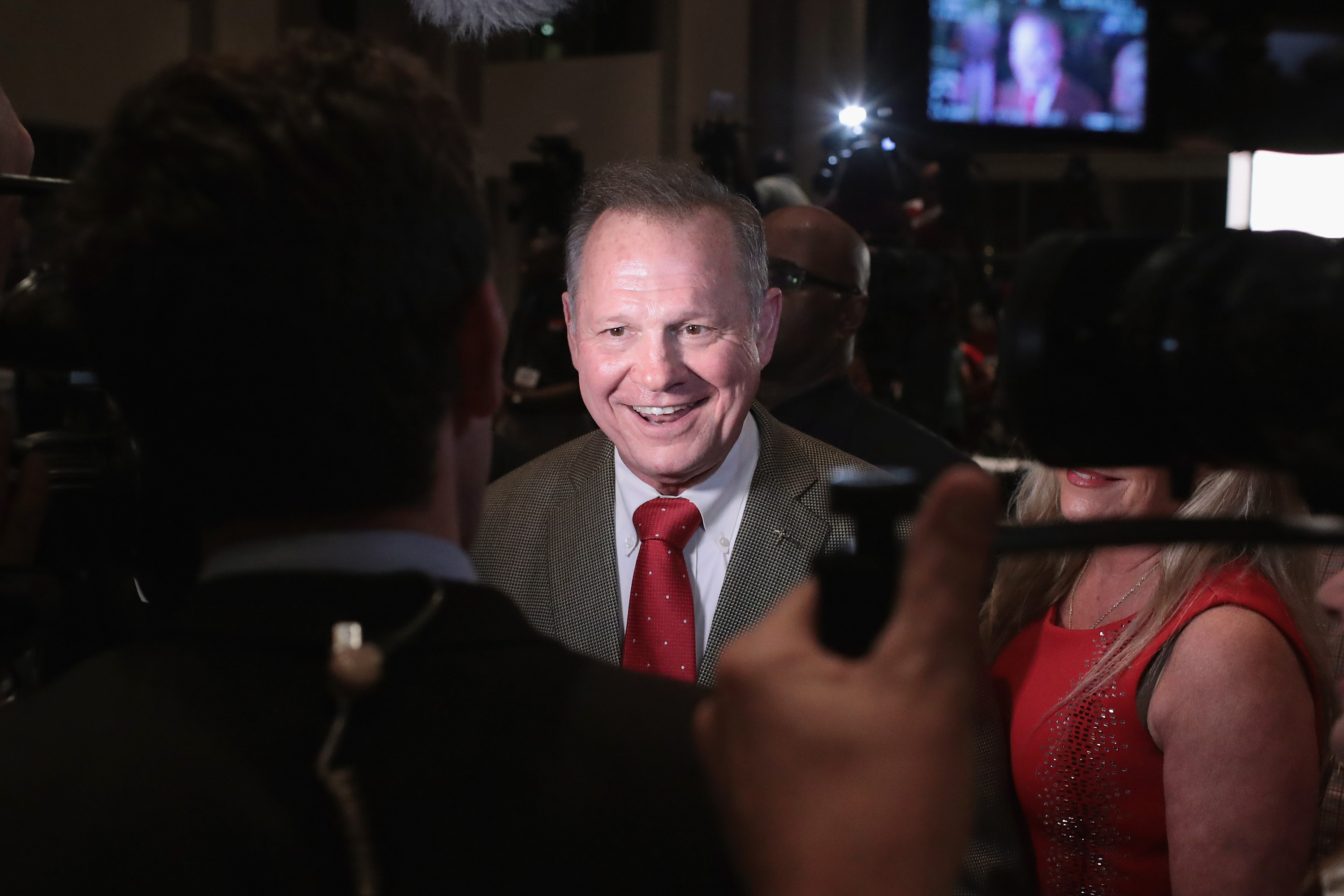 Alabama GOP Senate Candidate Roy Moore Holds Election Night Gathering In Special Election For Session's Seat