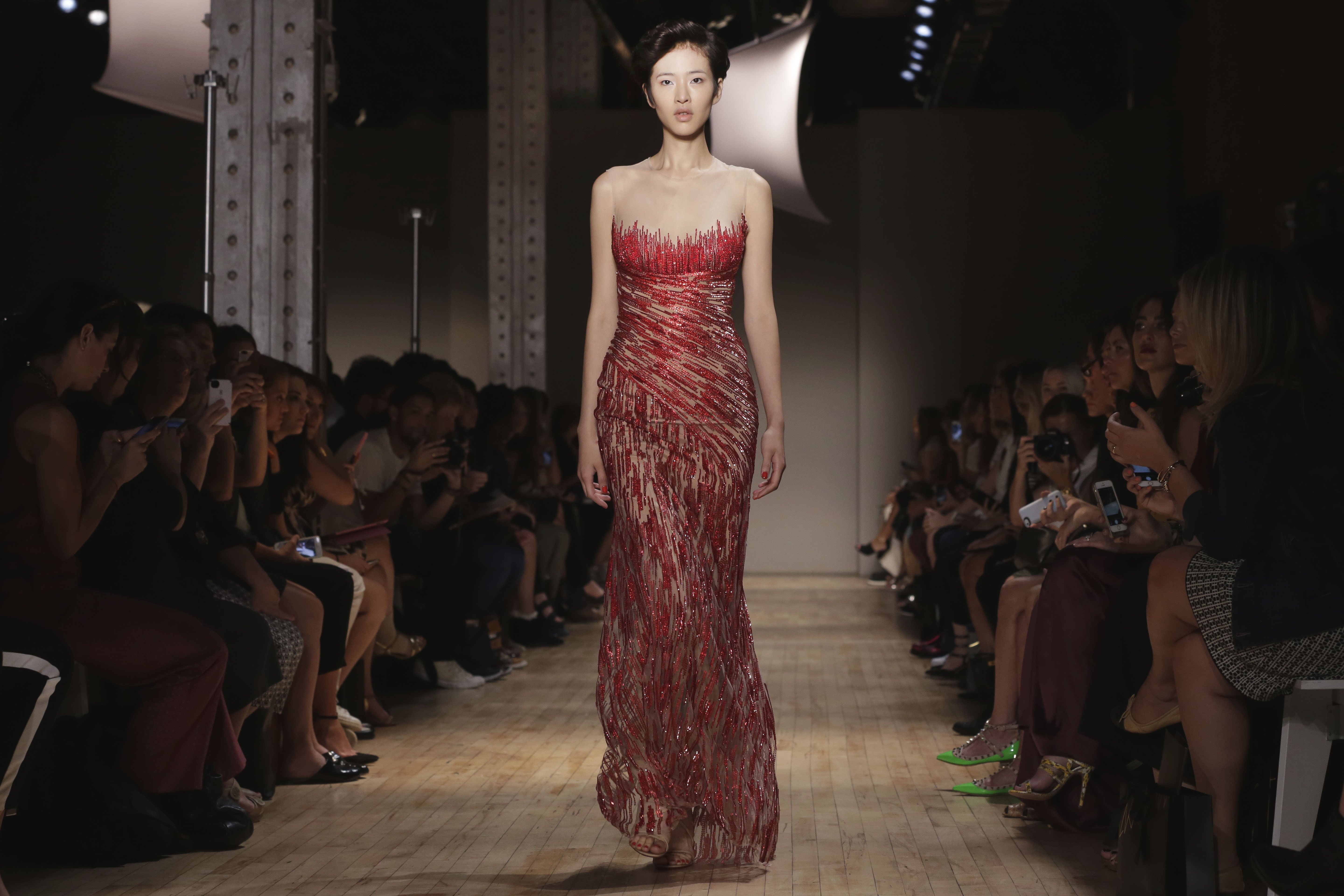The Jenny Packham Spring 2015 collection is modeled during Fashion Week, in New York on Sept. 9, 2014.