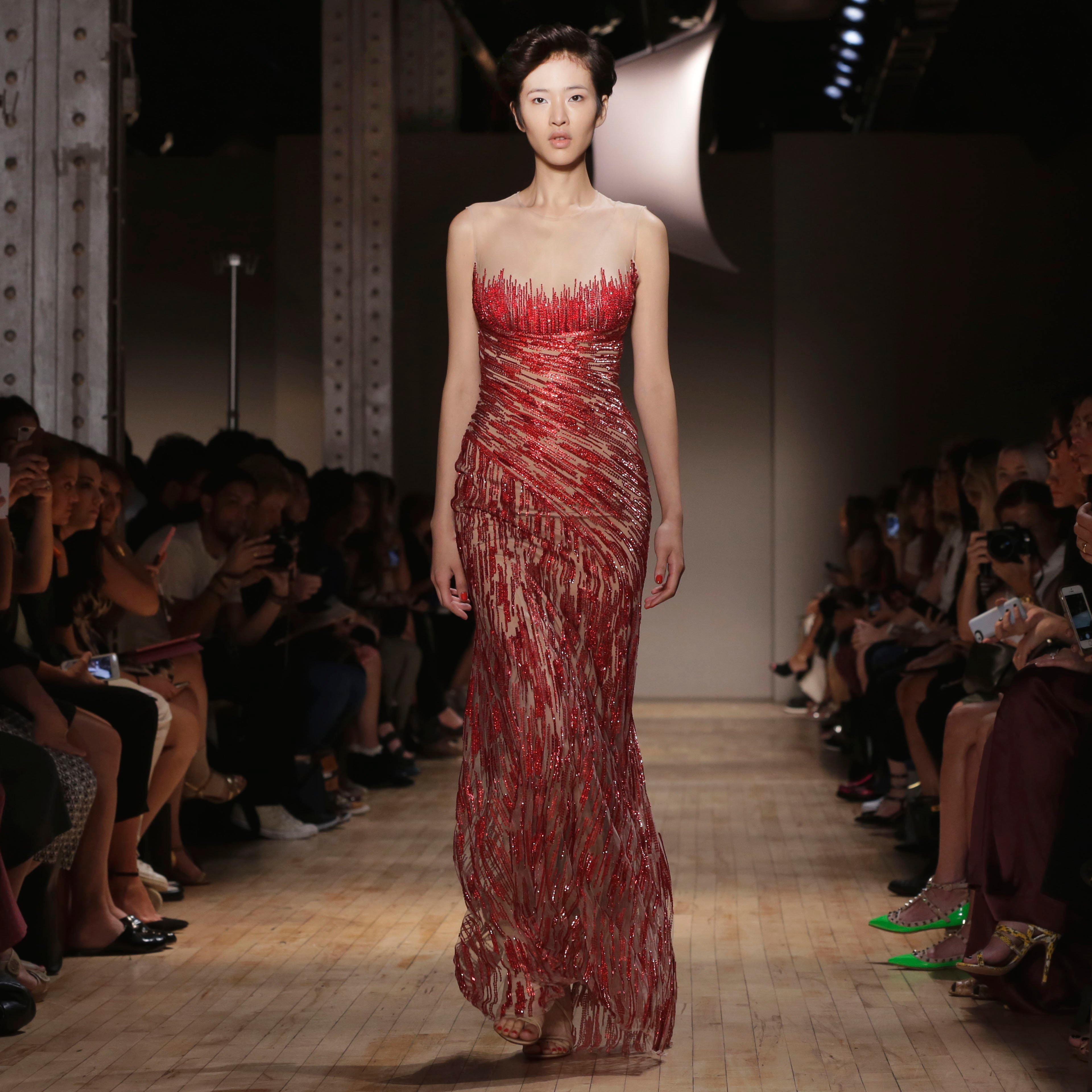 The Jenny Packham Spring 2015 collection is modeled during Fashion Week, in New York on Sept. 9, 2014.