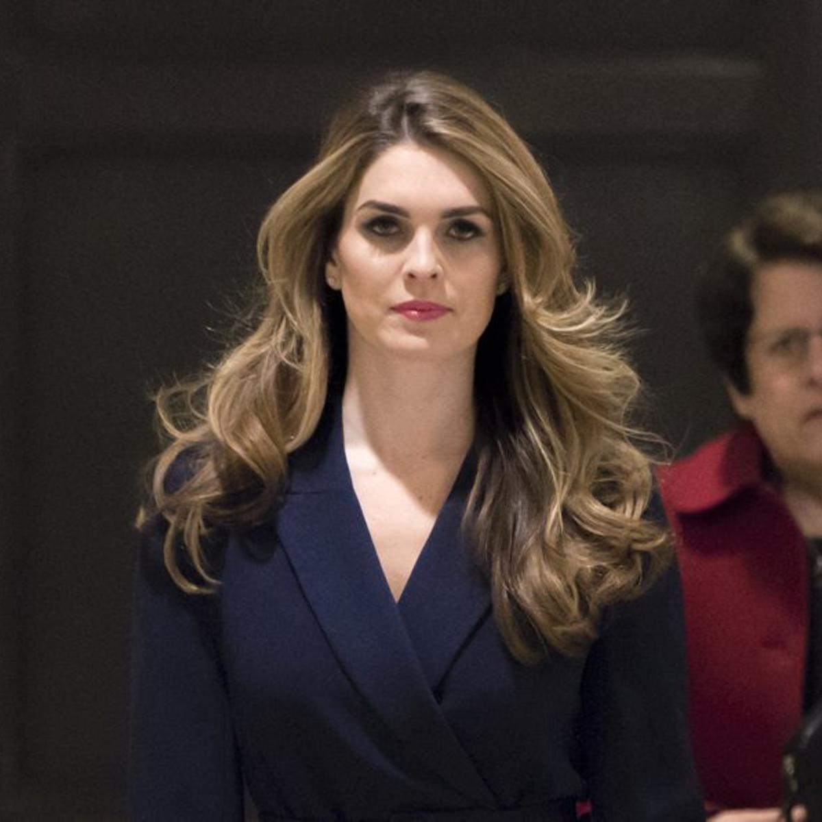 White House Communications Director Hope Hicks arrives to meet behind closed doors with the House Intelligence Committee, at the Capitol in Washington, Feb. 27, 2018.
