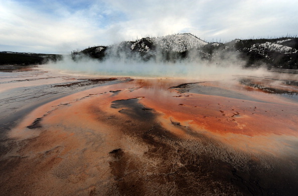 View of the 'Grand Prismatic' hot spring
