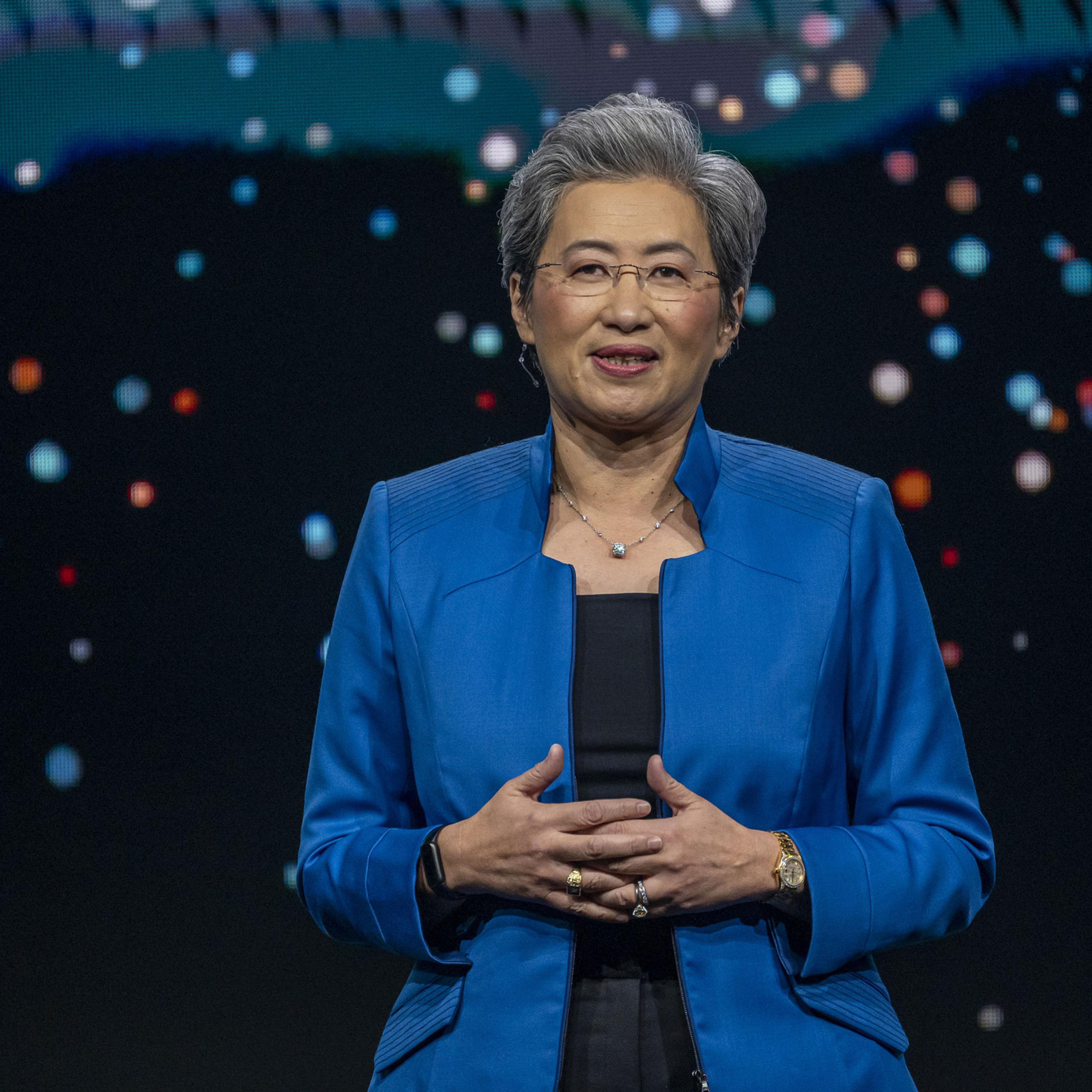 Lisa Su, chair and chief executive officer of Advanced Micro Devices Inc. (AMD), on Dec. 6, 2023.