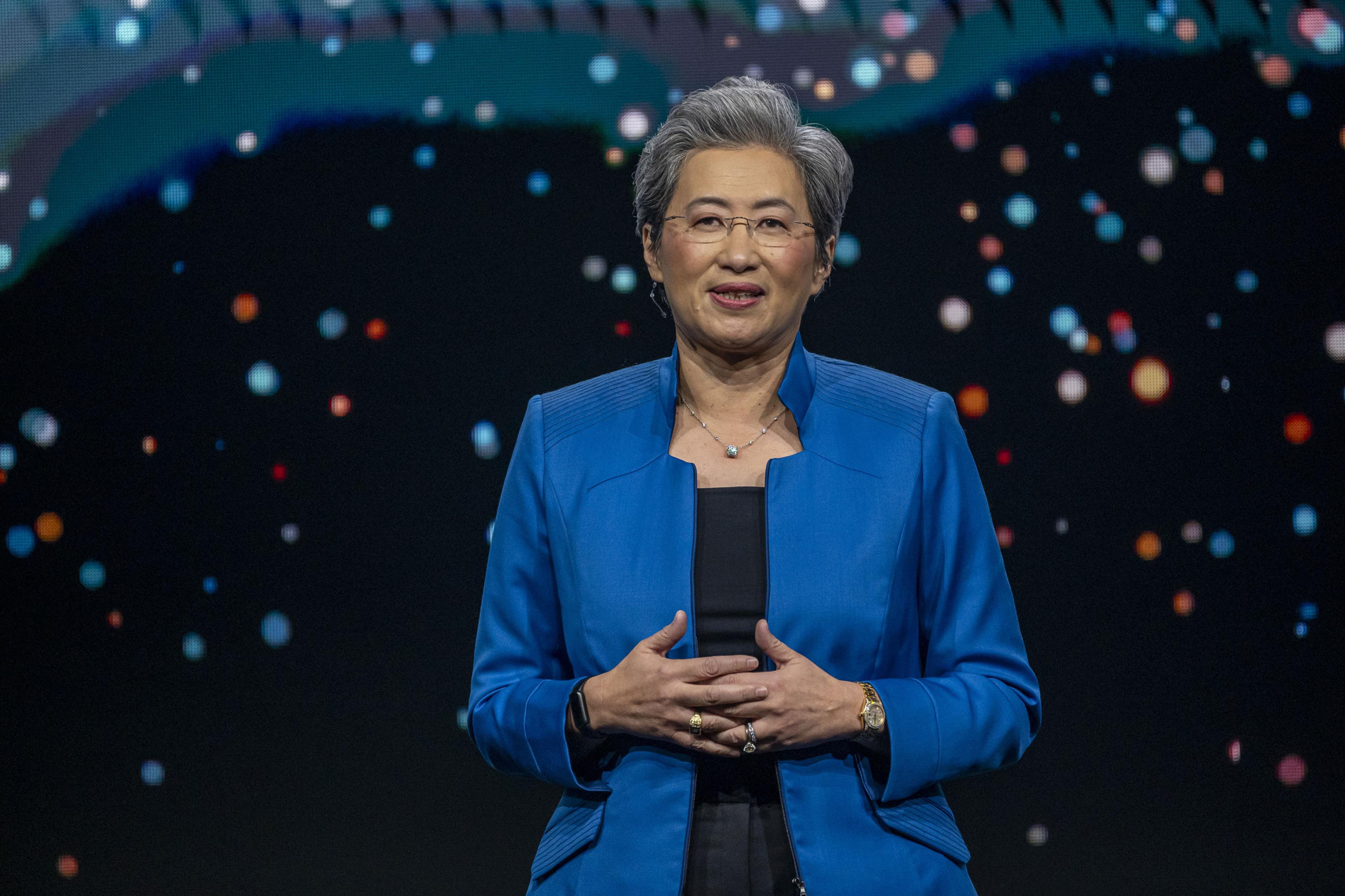 Lisa Su, chair and chief executive officer of Advanced Micro Devices Inc. (AMD), on Dec. 6, 2023.