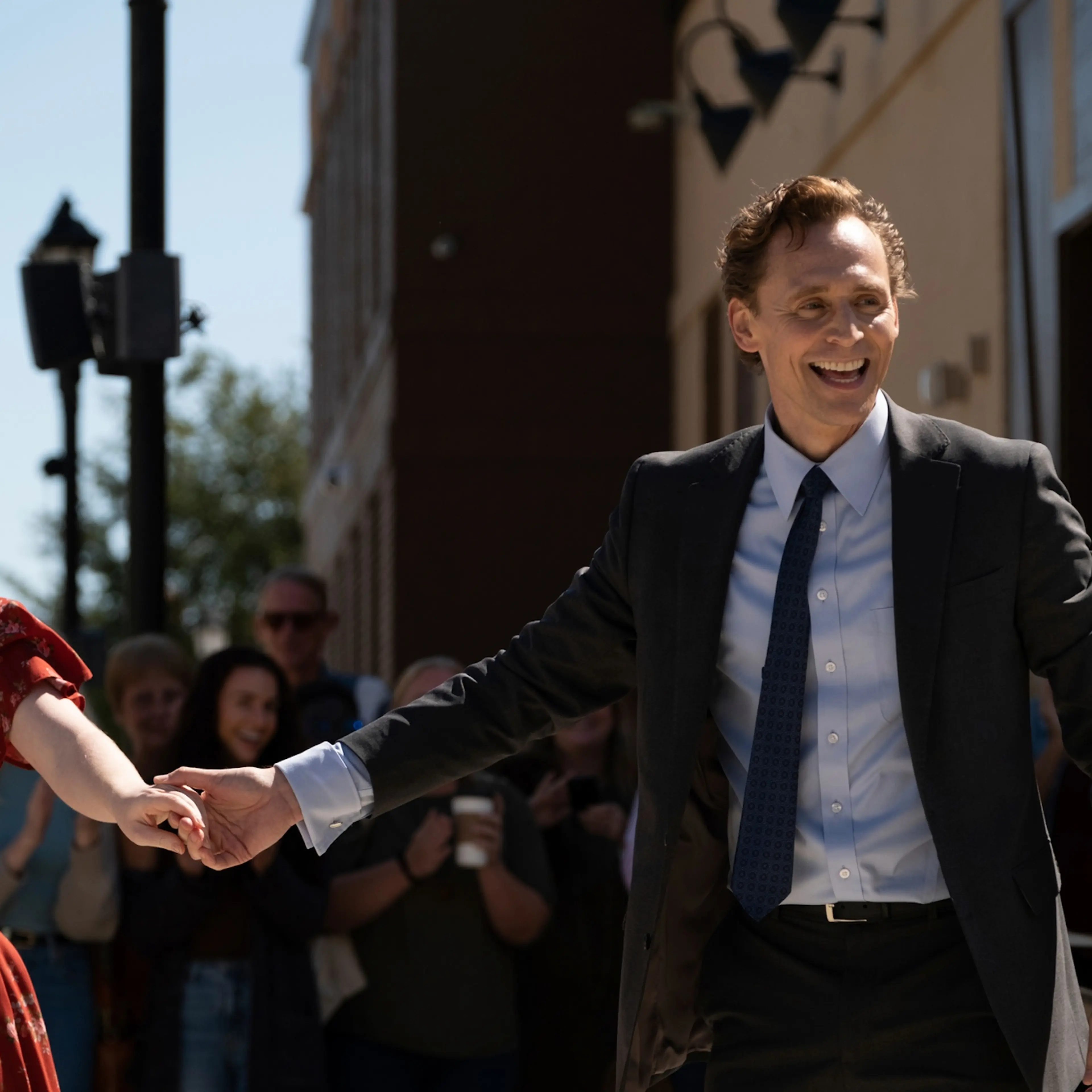 Annalise Basso and Tom Hiddleston in The Life of Chuck