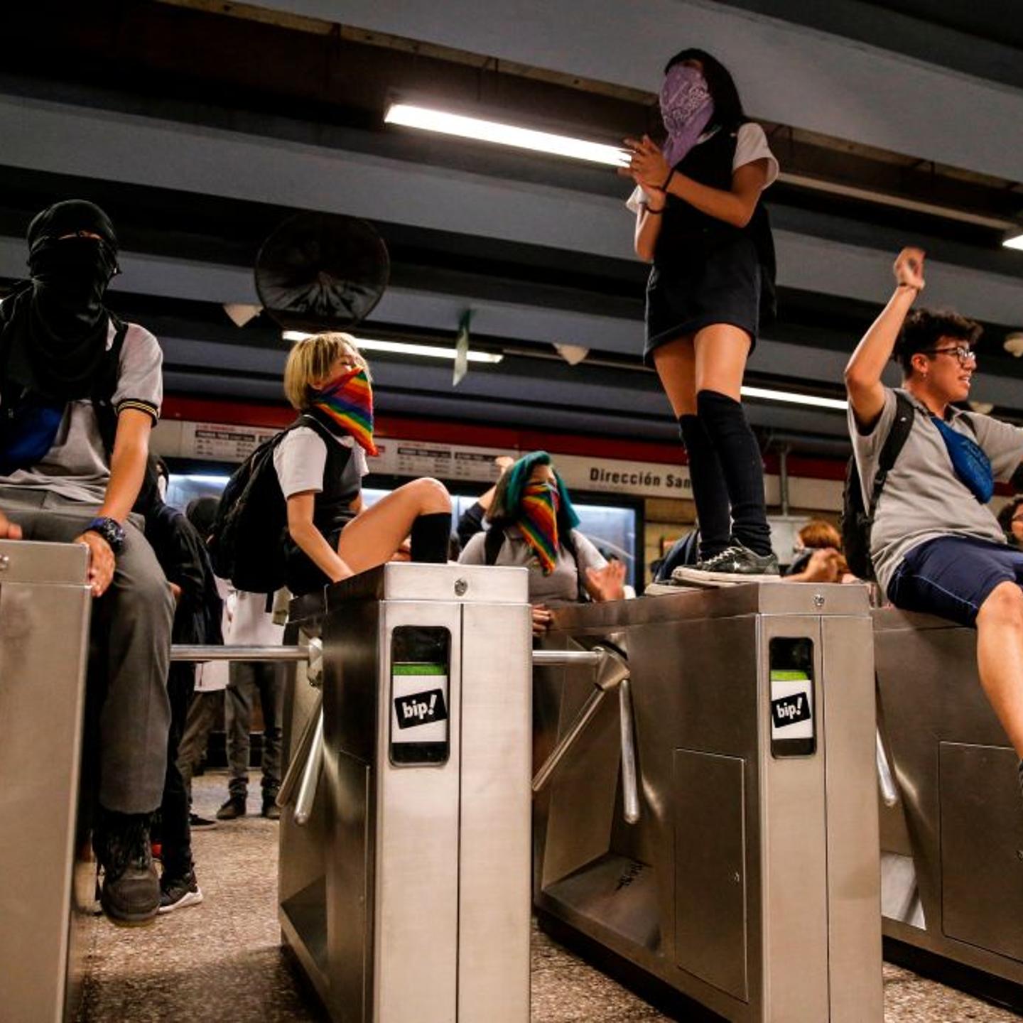 chile subway protest