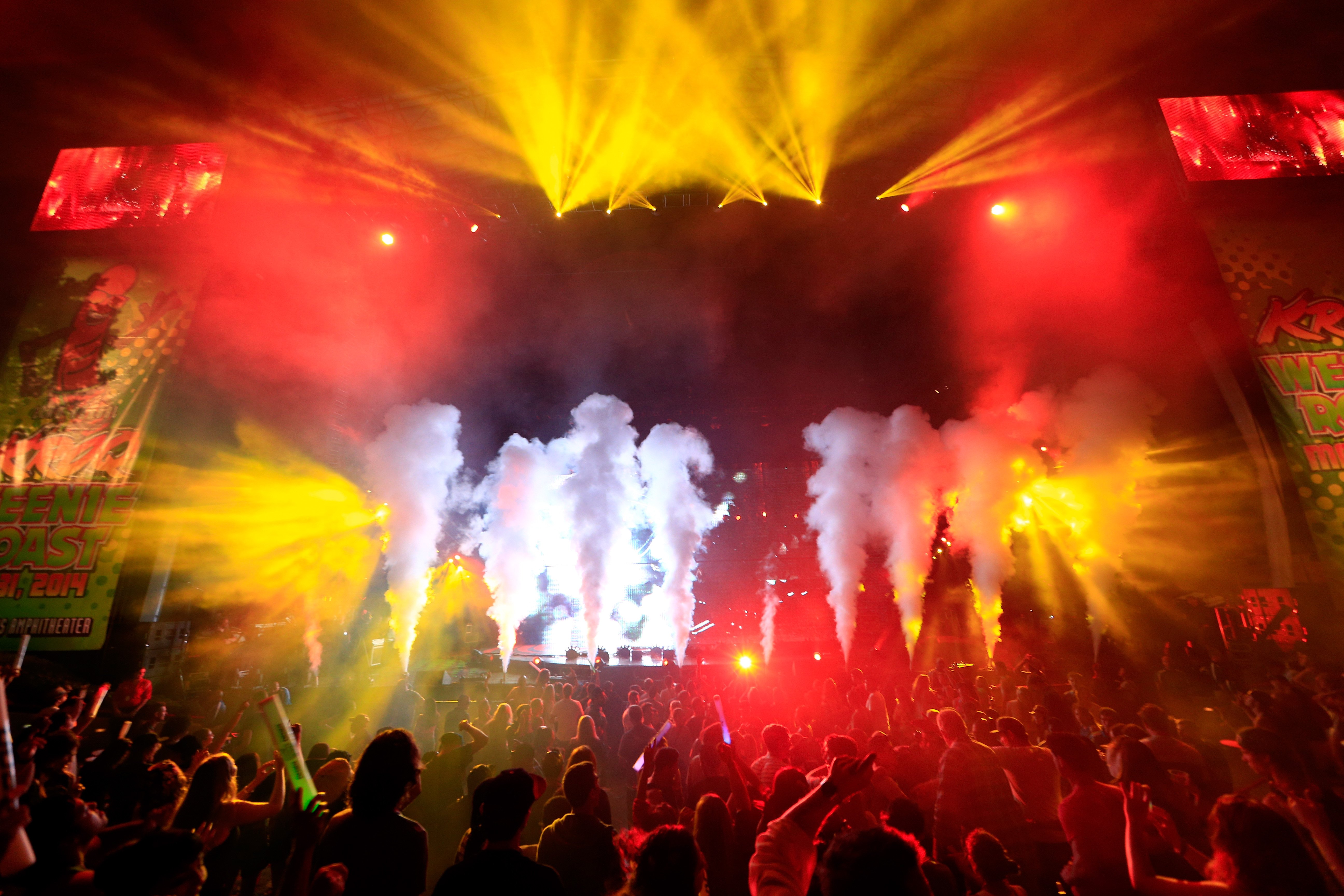 Avicii performs onstage during the 22nd Annual KROQ Weenie Roast at Verizon Wireless Music Center on May 31, 2014 in Irvine, California.
