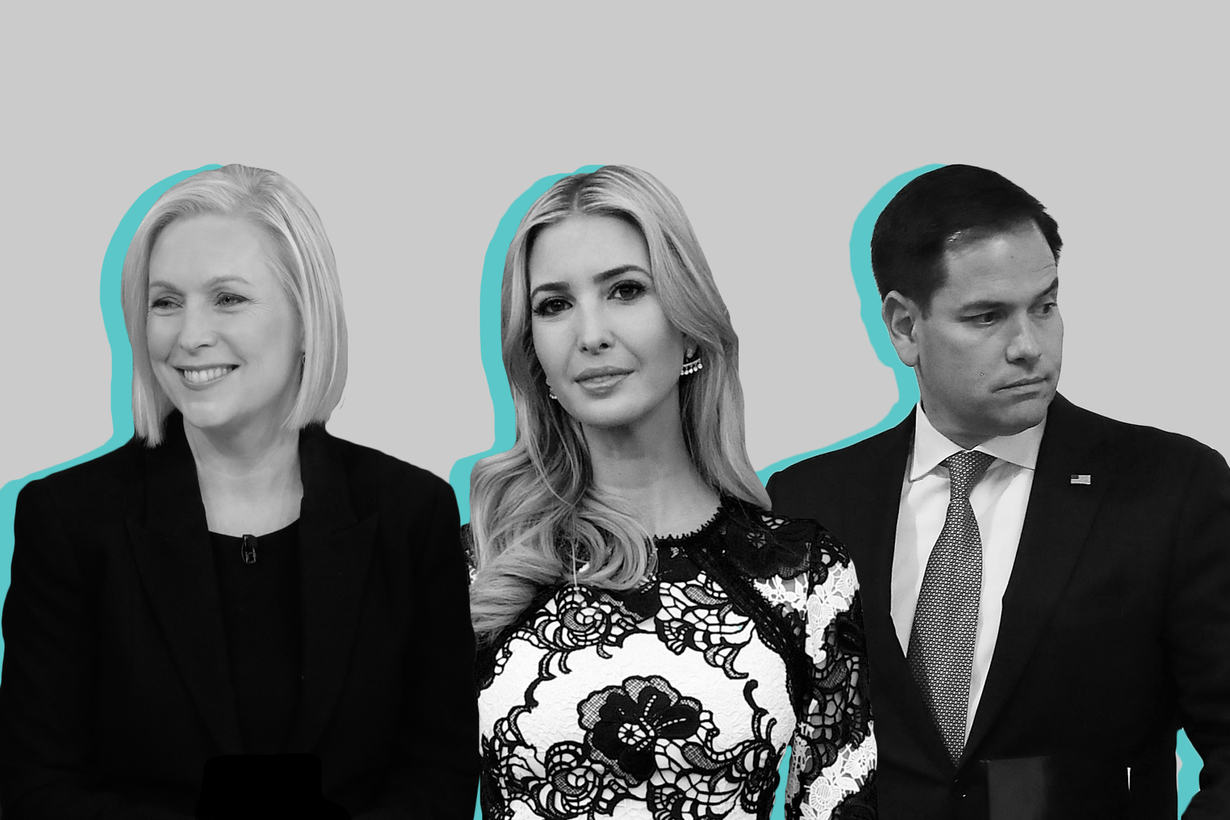 Girsten Gillibrand Ivanka Trump Marco Rubio, back legislation of paid family leave