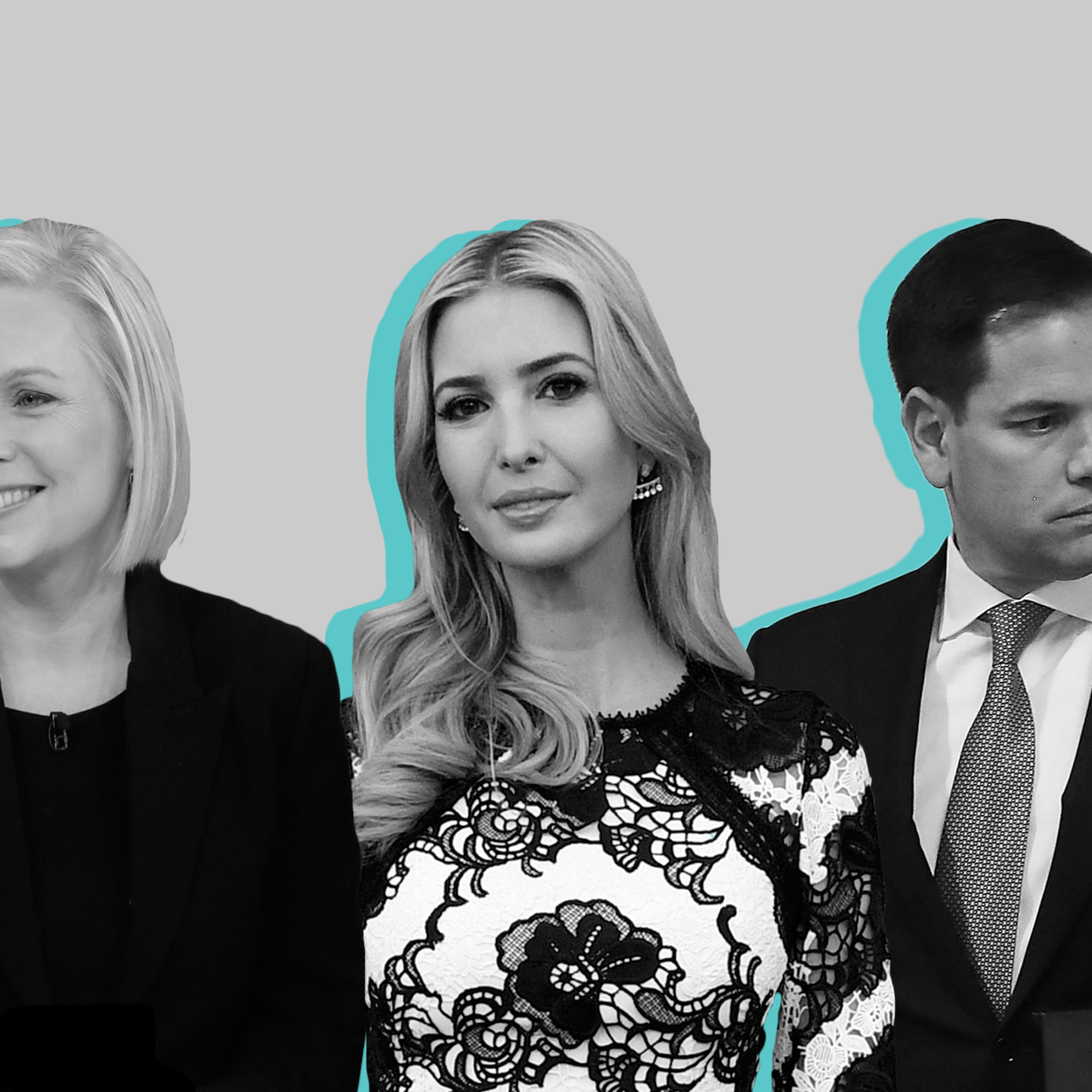 Girsten Gillibrand Ivanka Trump Marco Rubio, back legislation of paid family leave