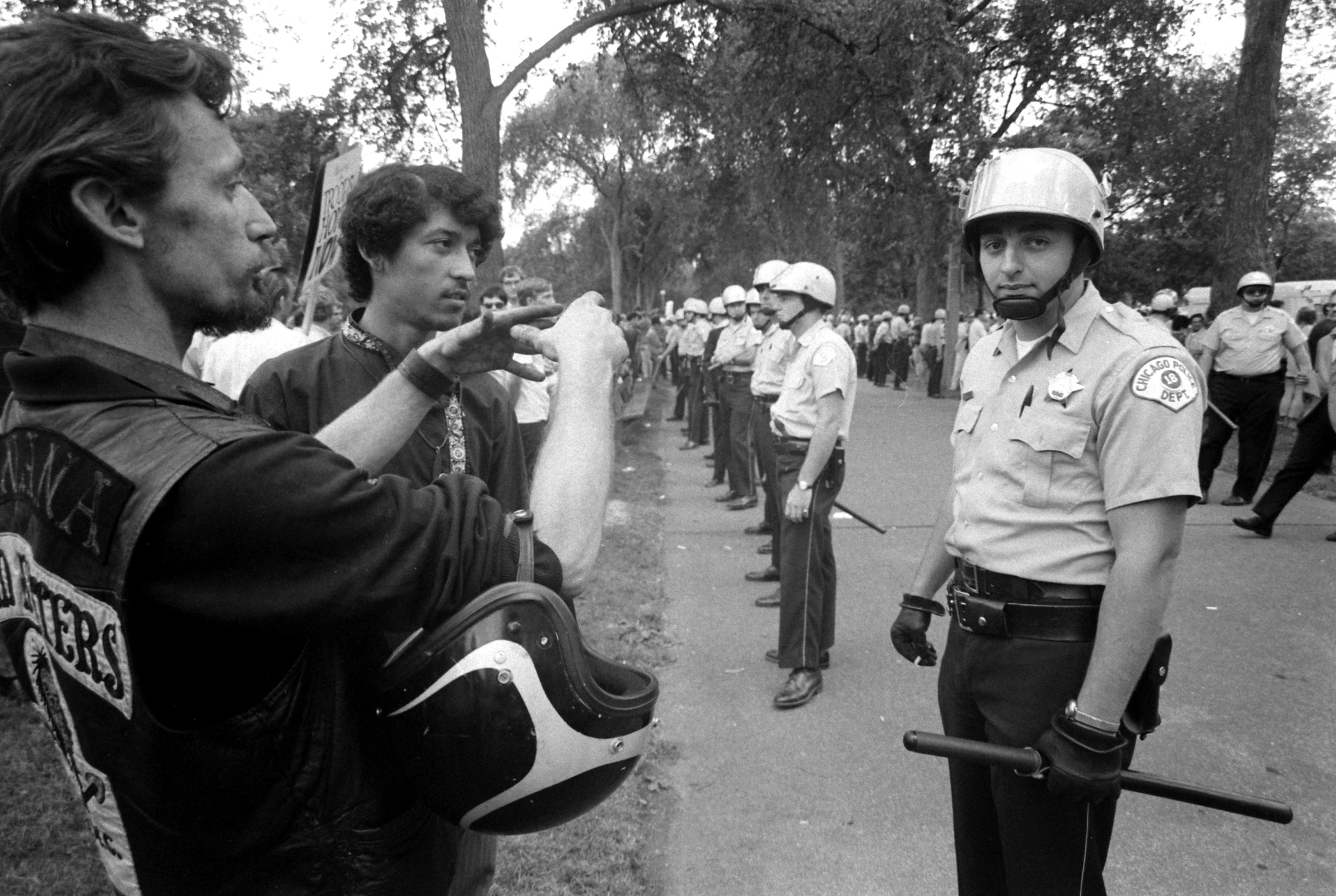 Protests at the Democratic Convention in Chicago, July 1968.