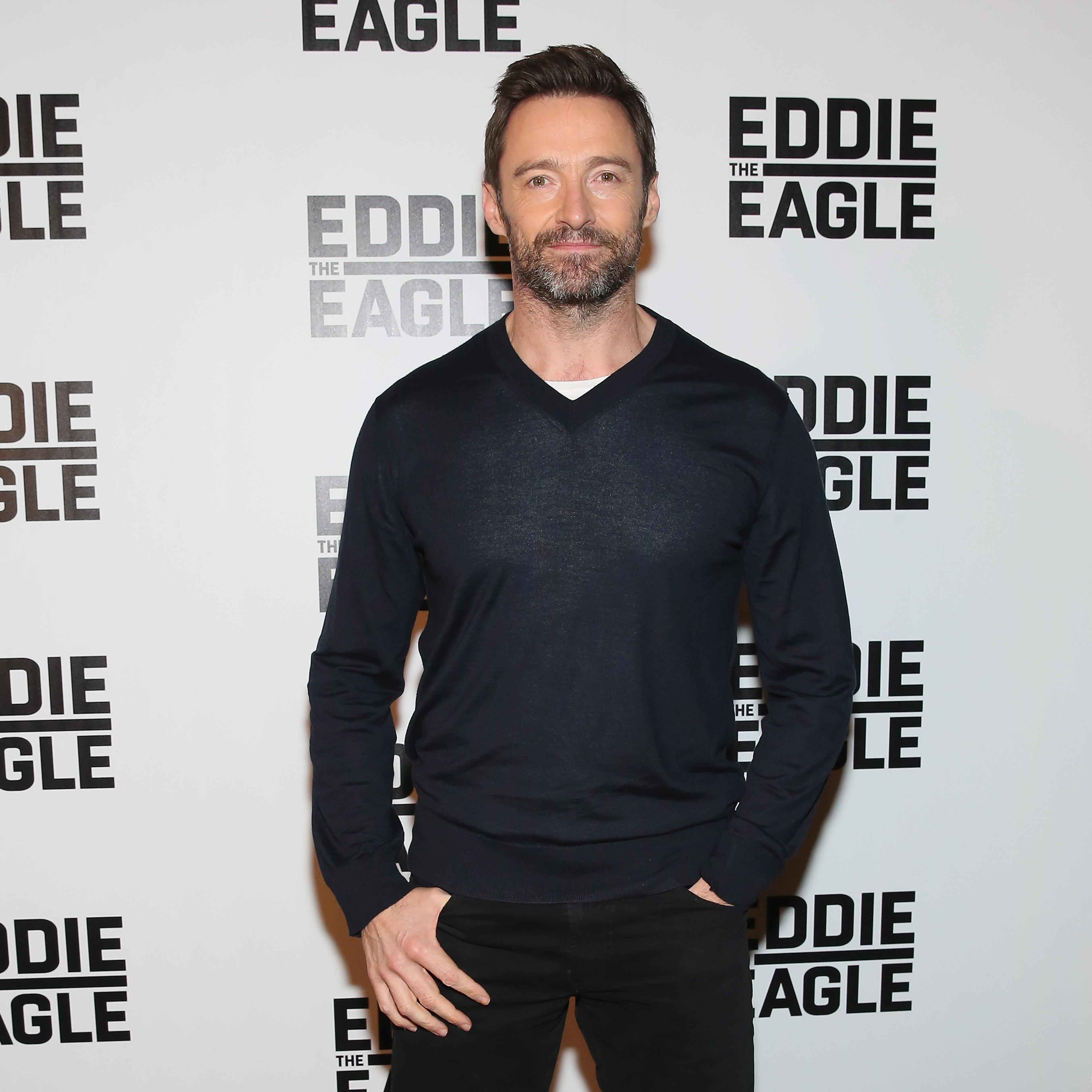 Hugh Jackman attends the "Eddie The Eagle" Screening at Landmark Sunshine Theater on February 2, 2016 in New York City.