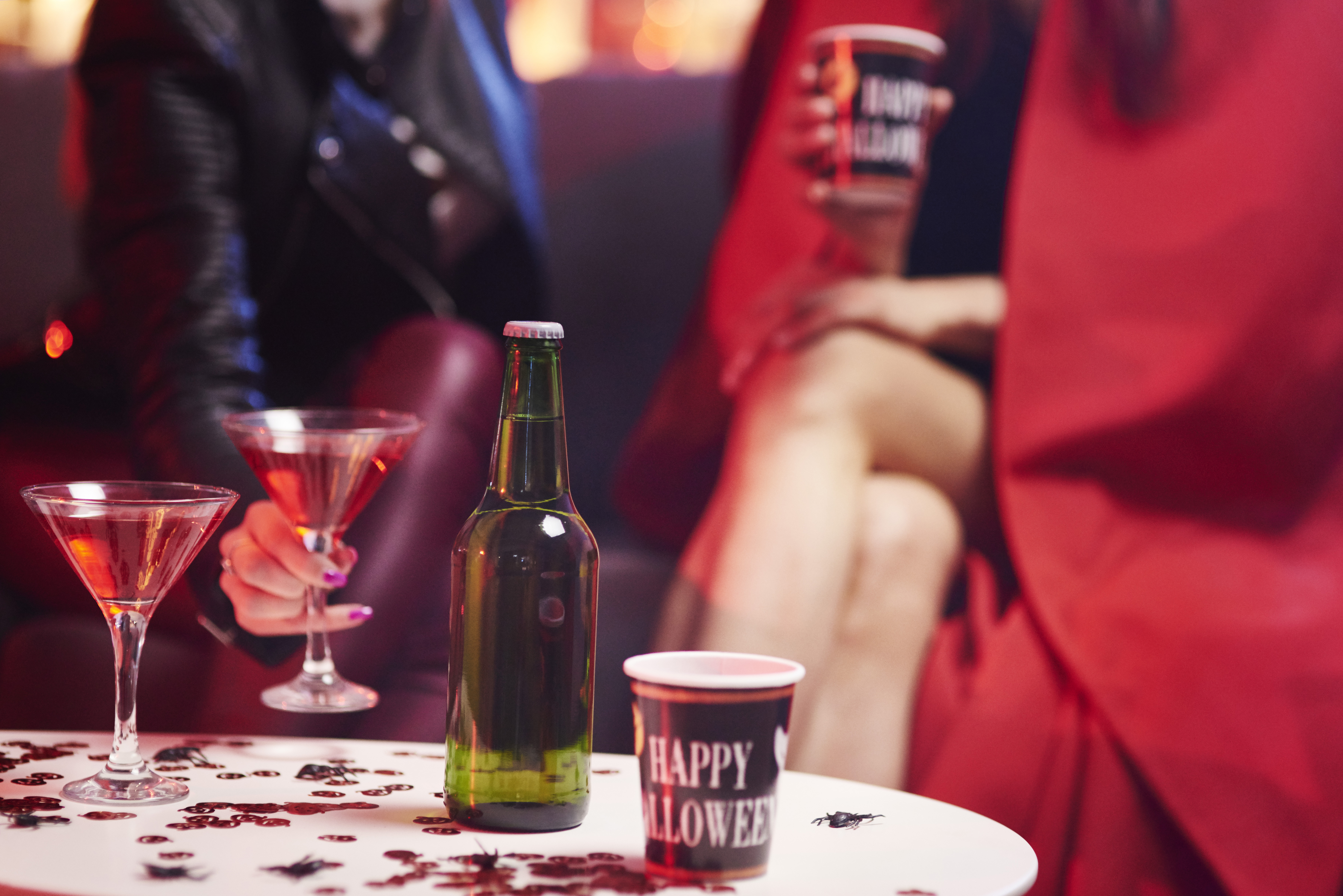 Ladies drinking at a party