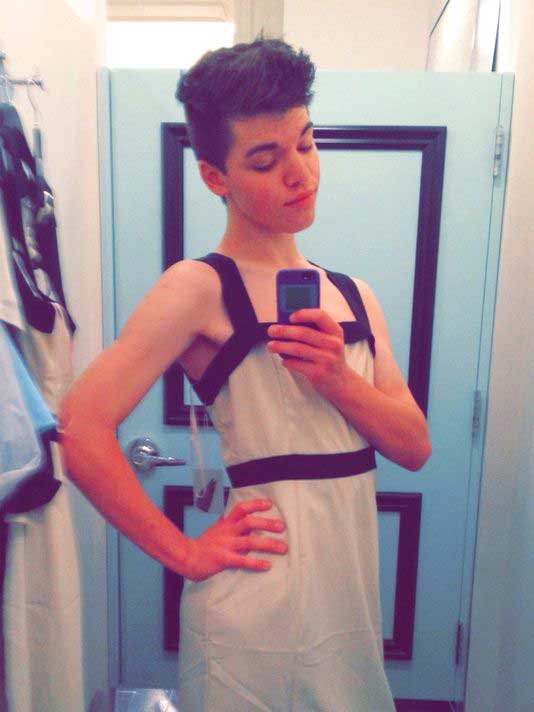 Leelah Alcorn posted this photo on Tumblr, stating "I don't take many selfies because I hate how I look as a boy and I rarely get a chance to dress as a girl, so I'm only posting 5, but this year was a big year for me."