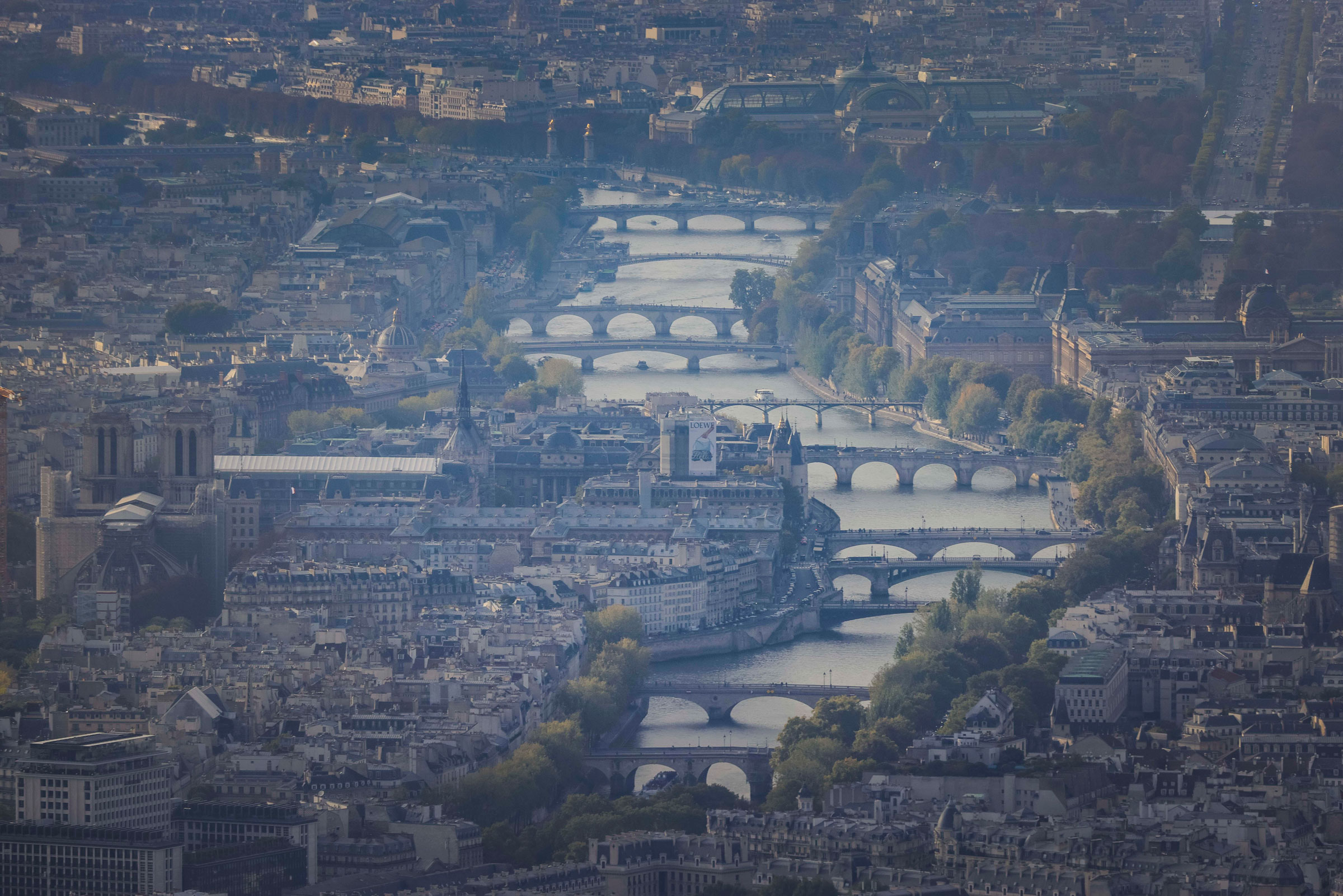 Pollution atmospherique sur Paris et ses environs
