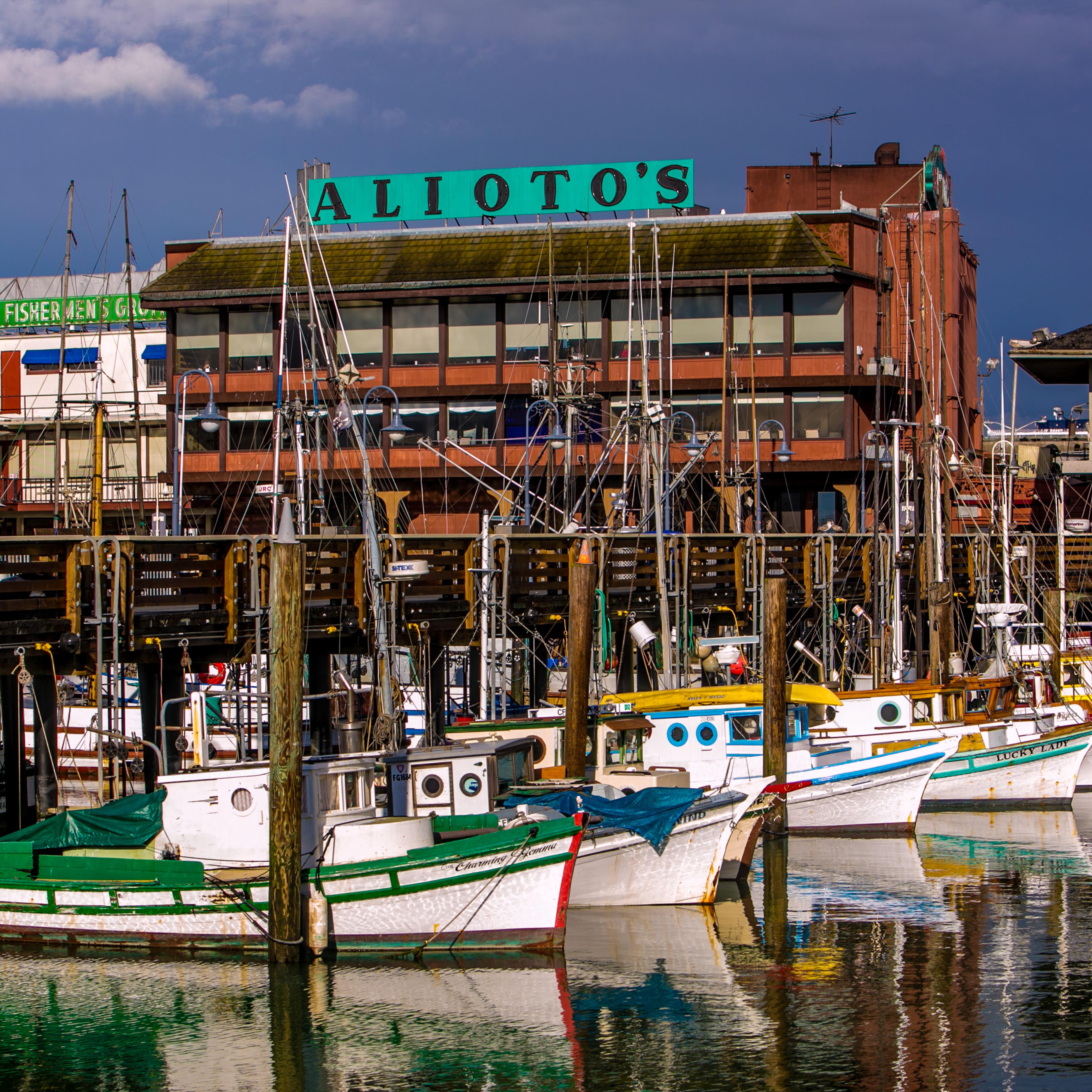 Fishing boats are docked at Fisherman's Wharf on April 1, 2014, in San Francisco, California.
