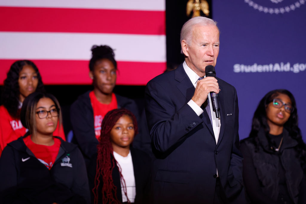 President Biden Speaks On Student Debt Relief At Delaware State University