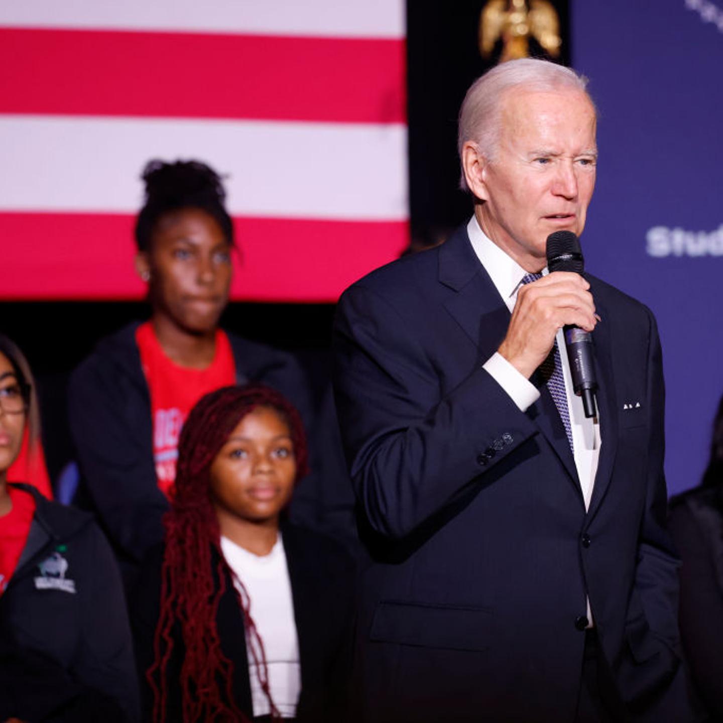 President Biden Speaks On Student Debt Relief At Delaware State University