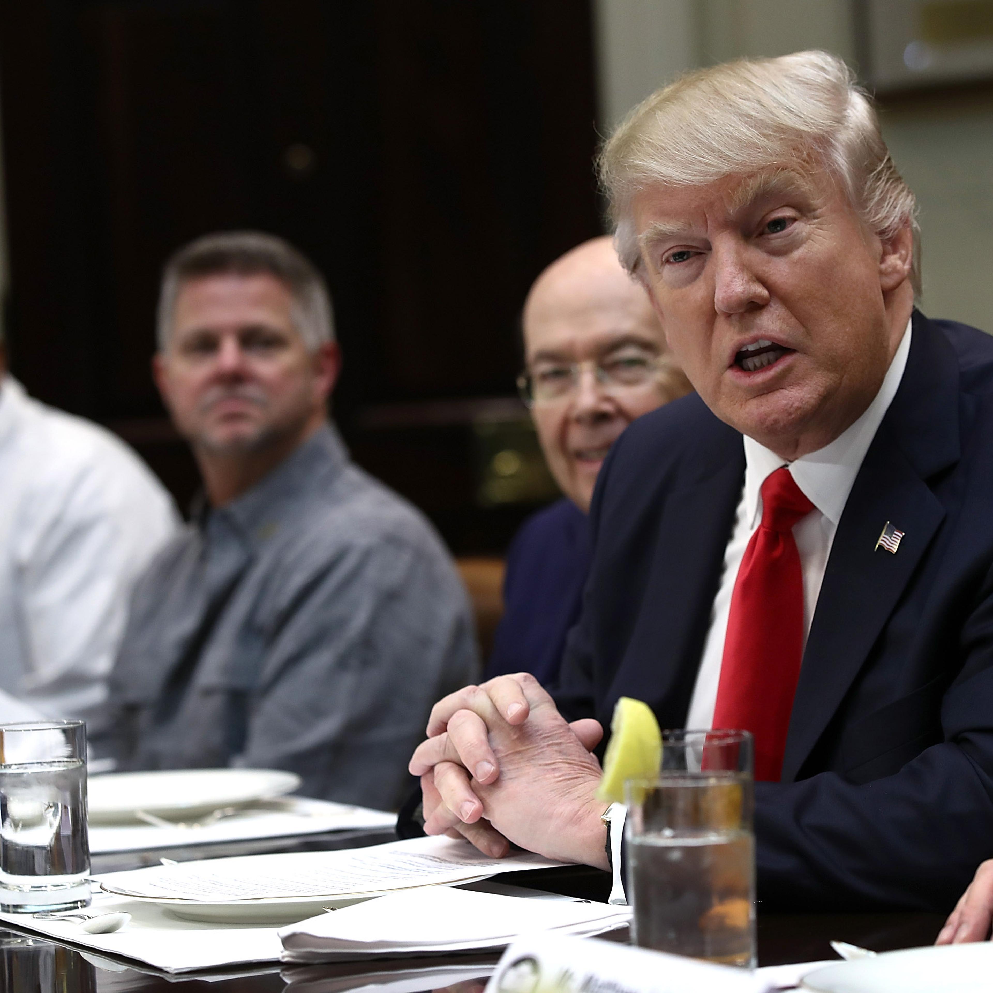 President Trump Has Lunch With Harley Davidson Executives And Union Reps